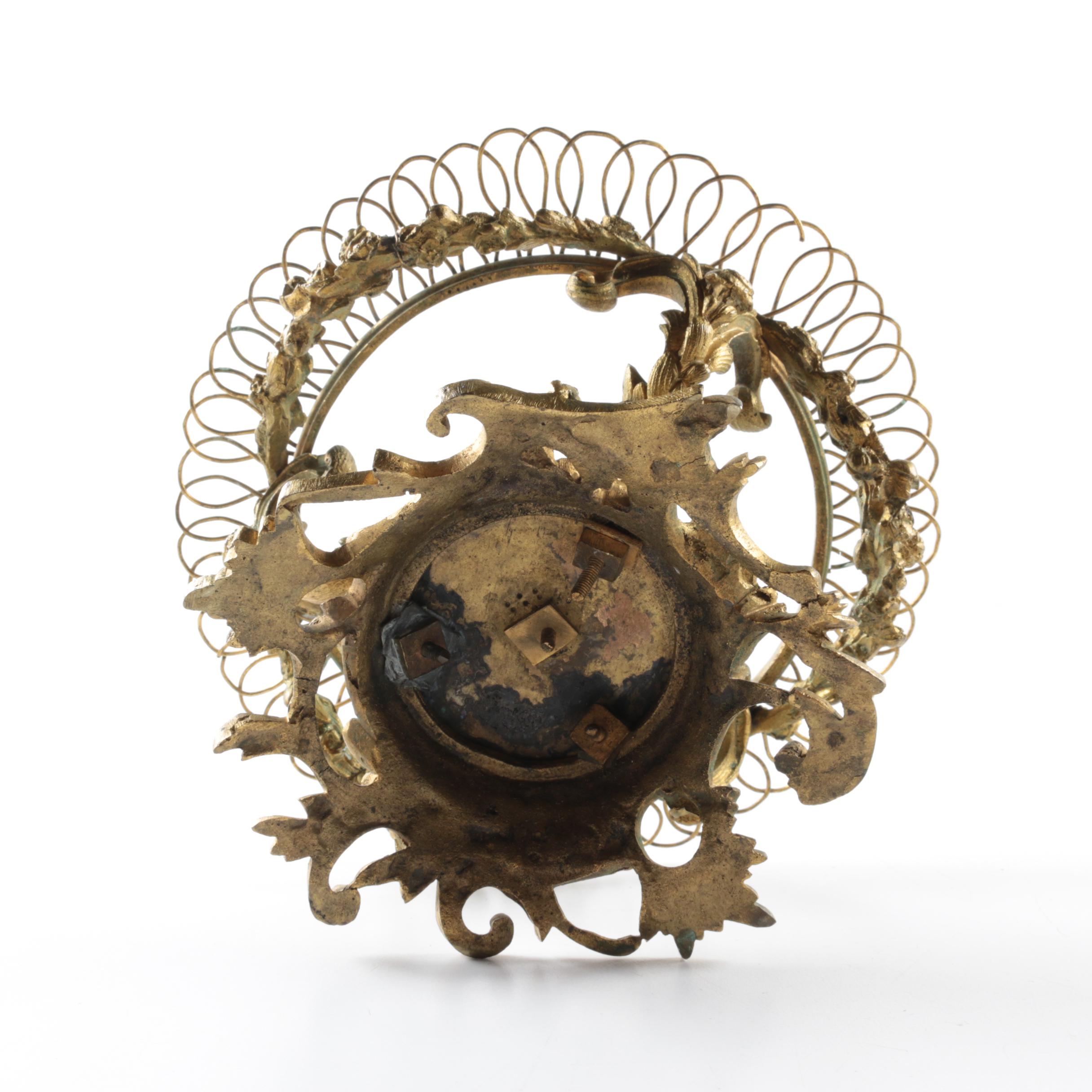 Antique Limoges Porcelain Plate and Rococo Style Stand