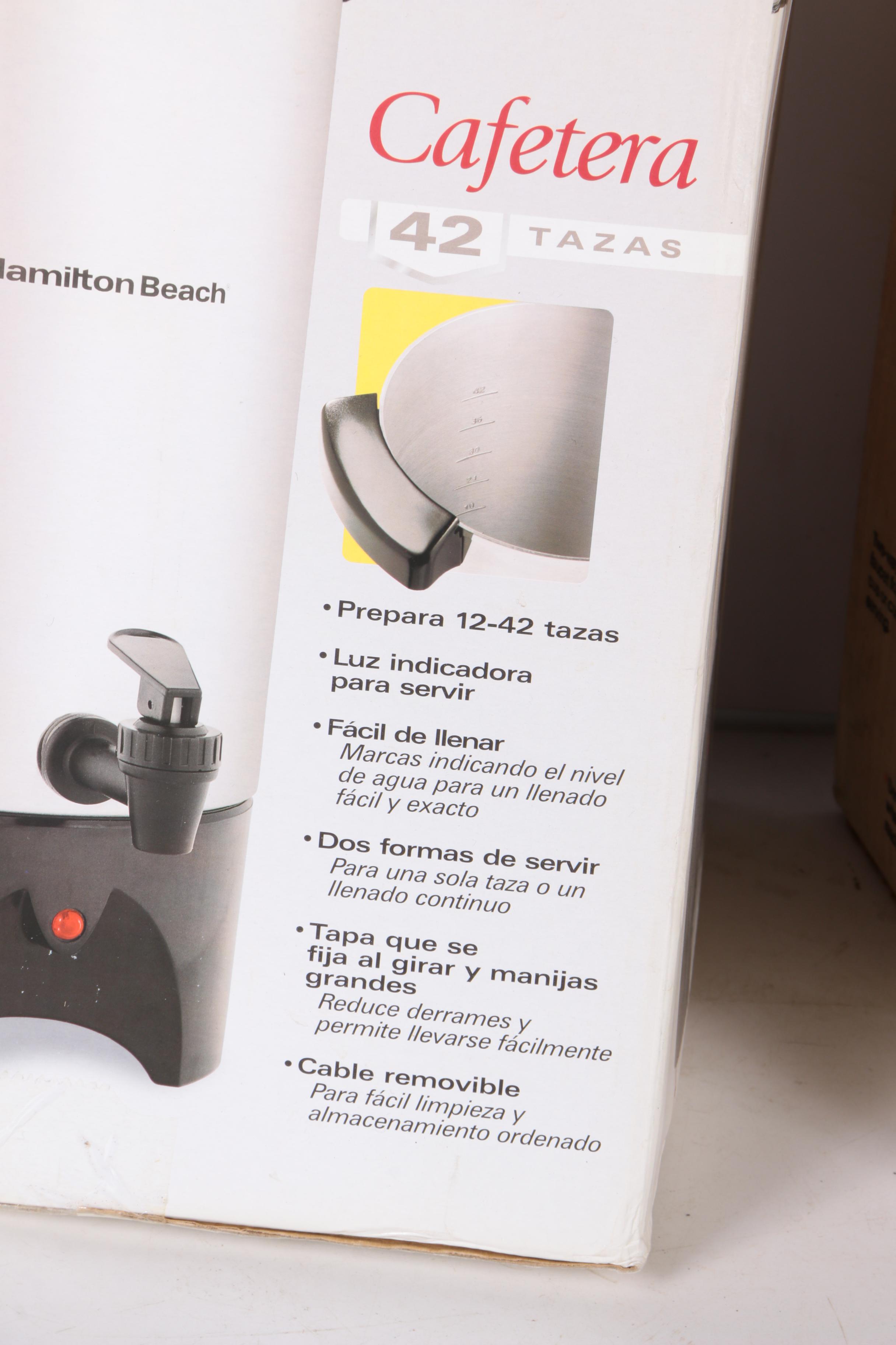 Hamilton Beach, Mr. Coffee, and West Bend Coffee Urns