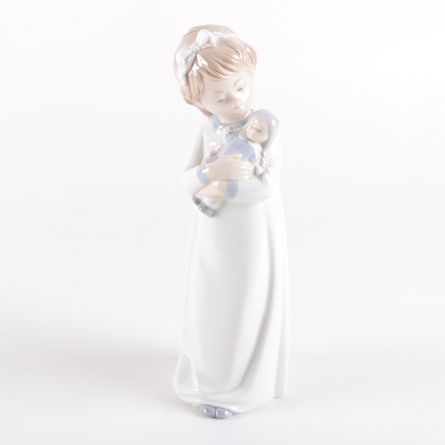 NAO by Lladró "Girl with Doll" Figurine