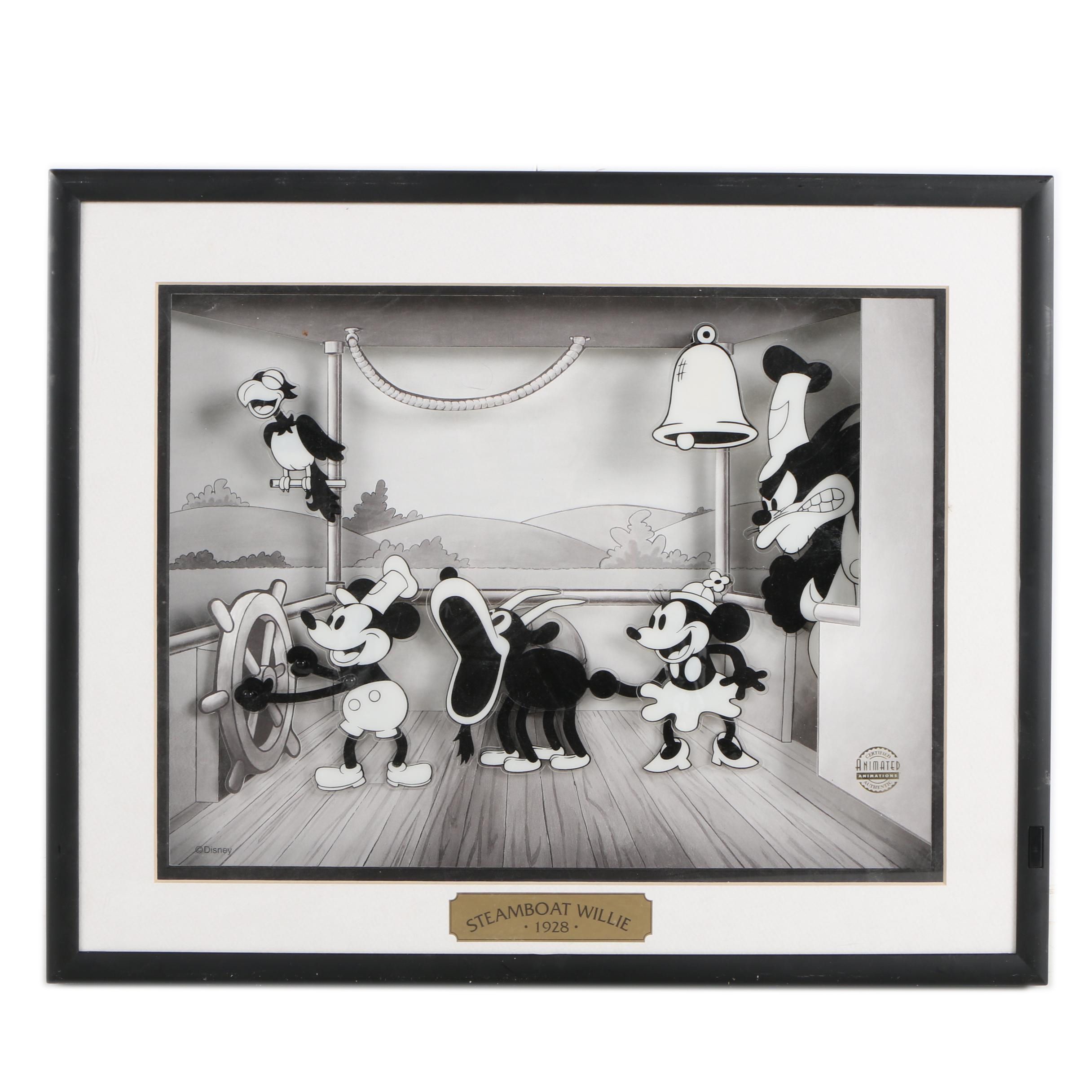 Animated Animations Moving Sericel "Steamboat Willie 1928"