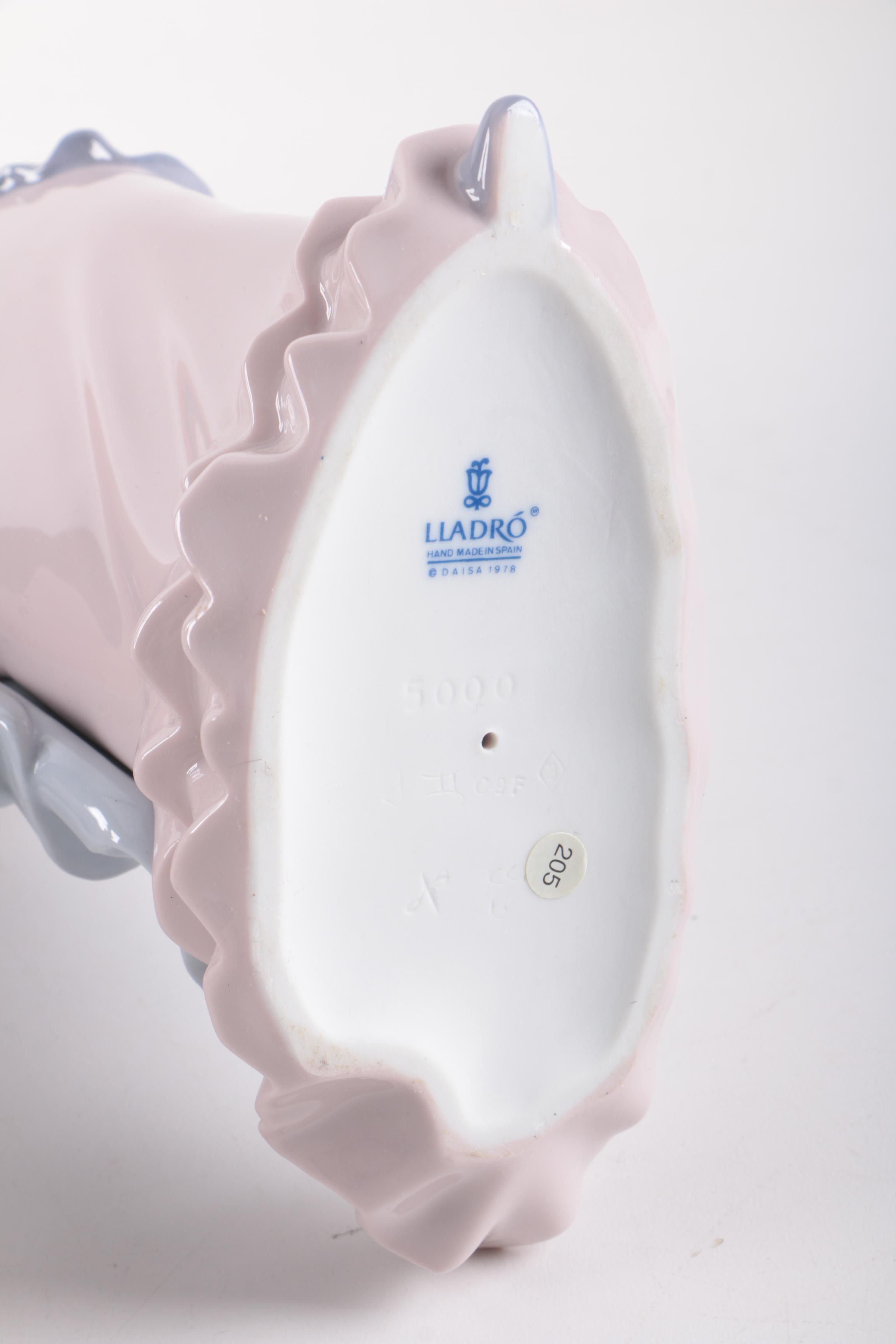 Lladró " Reading" #5000 Porcelain Figurine