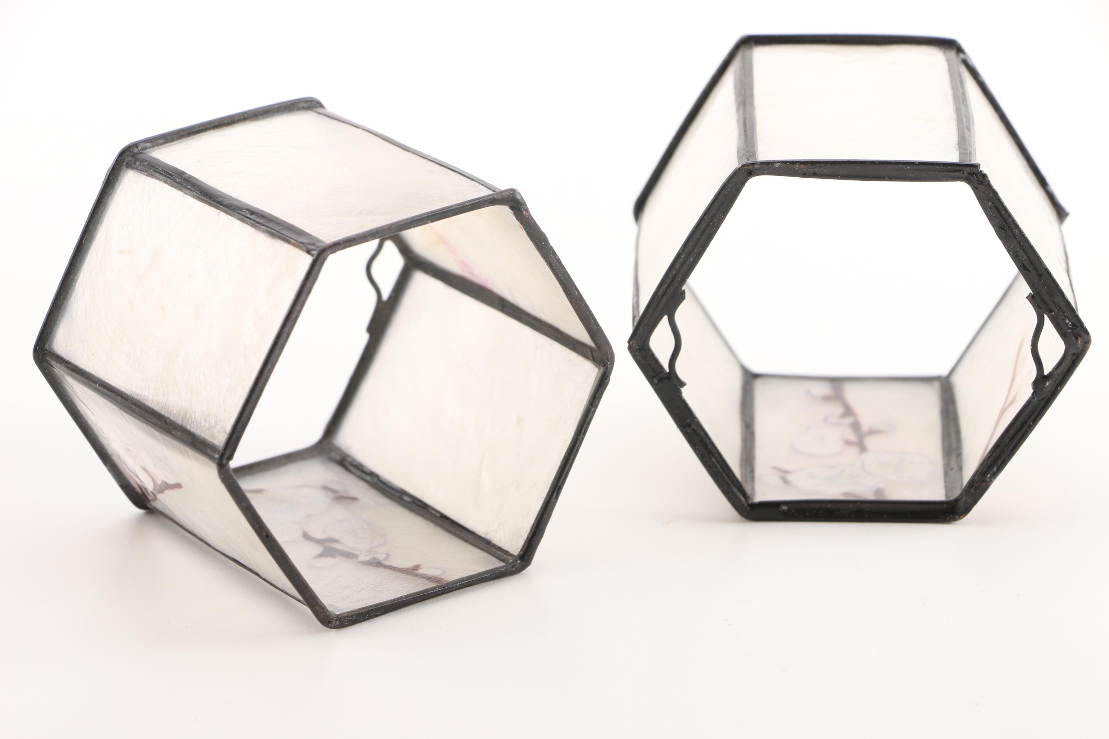 Asian Inspired Shell Candleholders