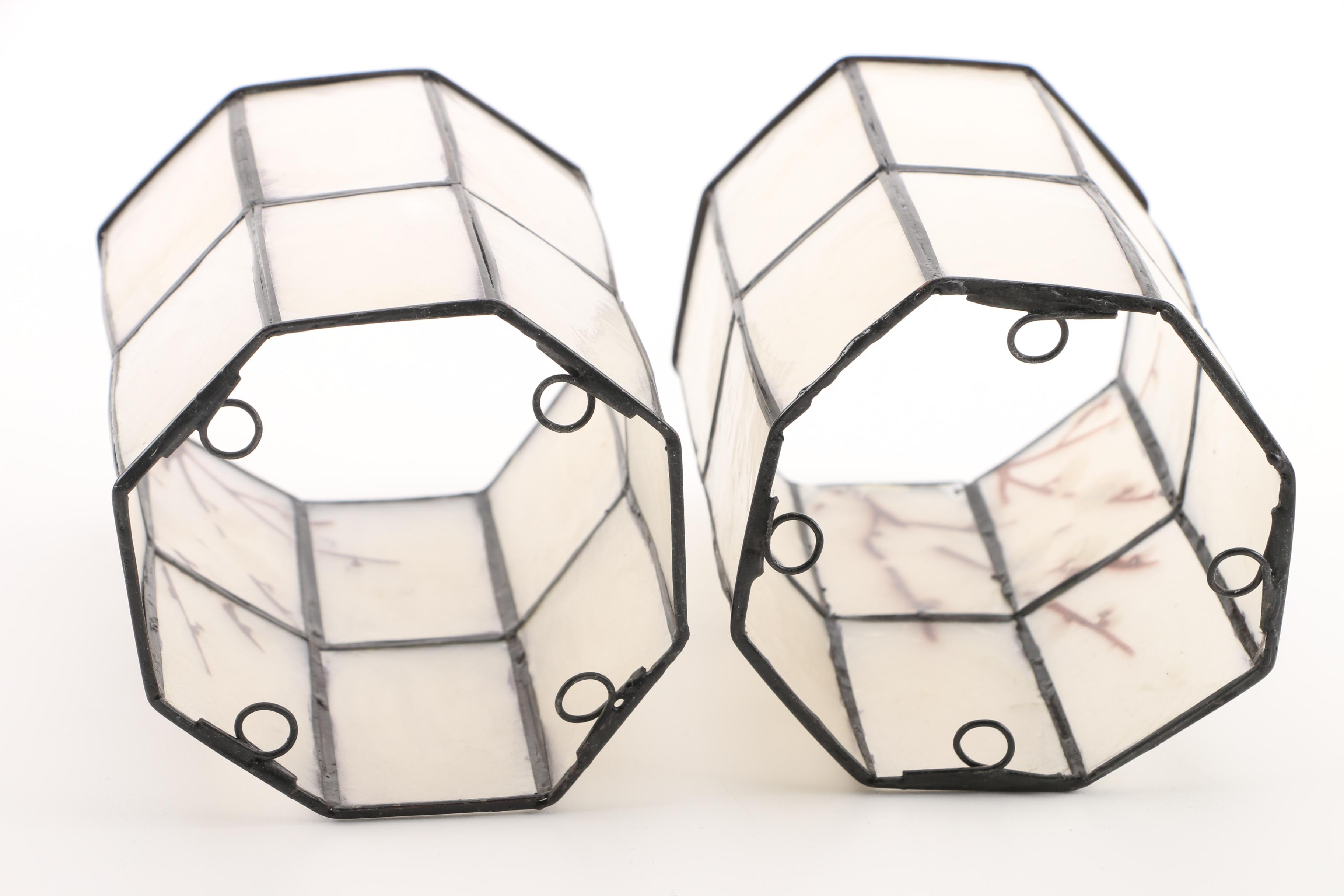 Asian Inspired Shell Candleholders