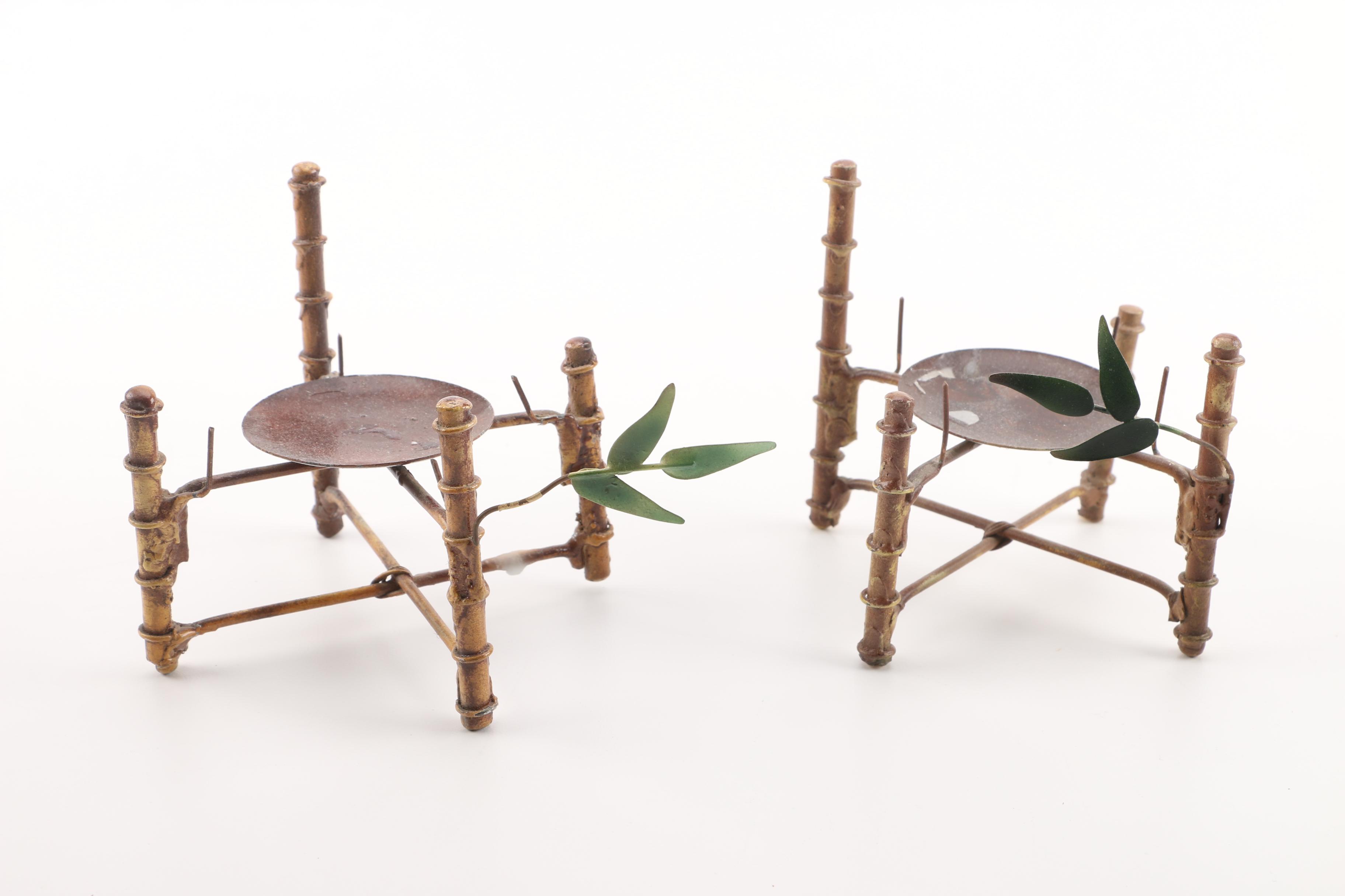 Asian Inspired Shell Candleholders