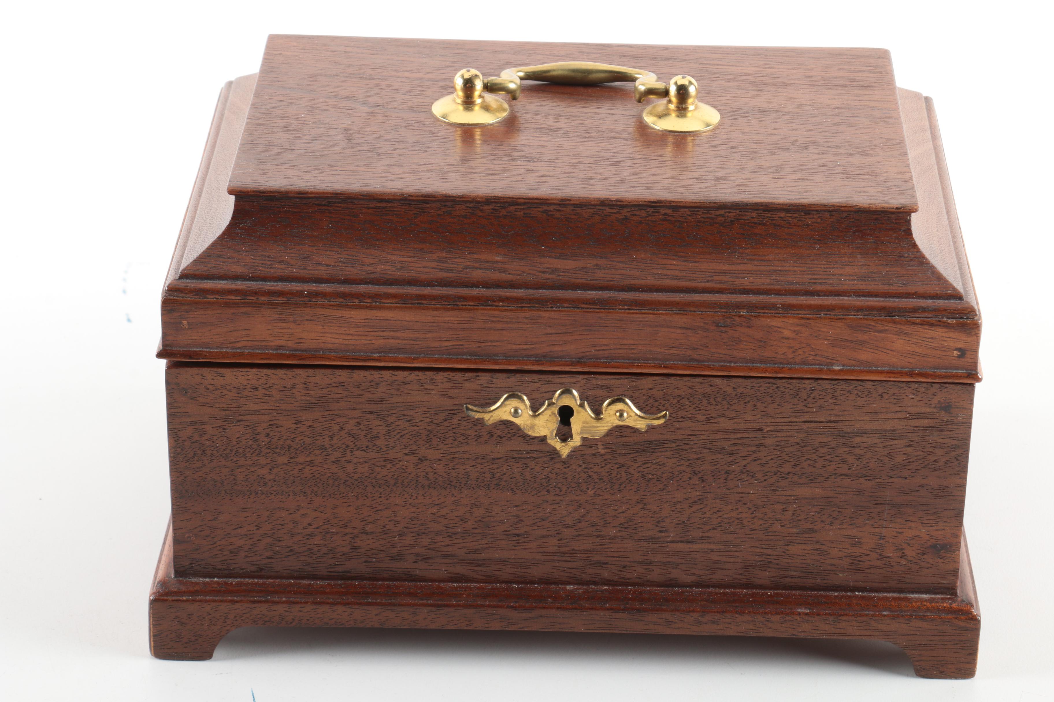 Mahogany and Burled Jewelry Caskets