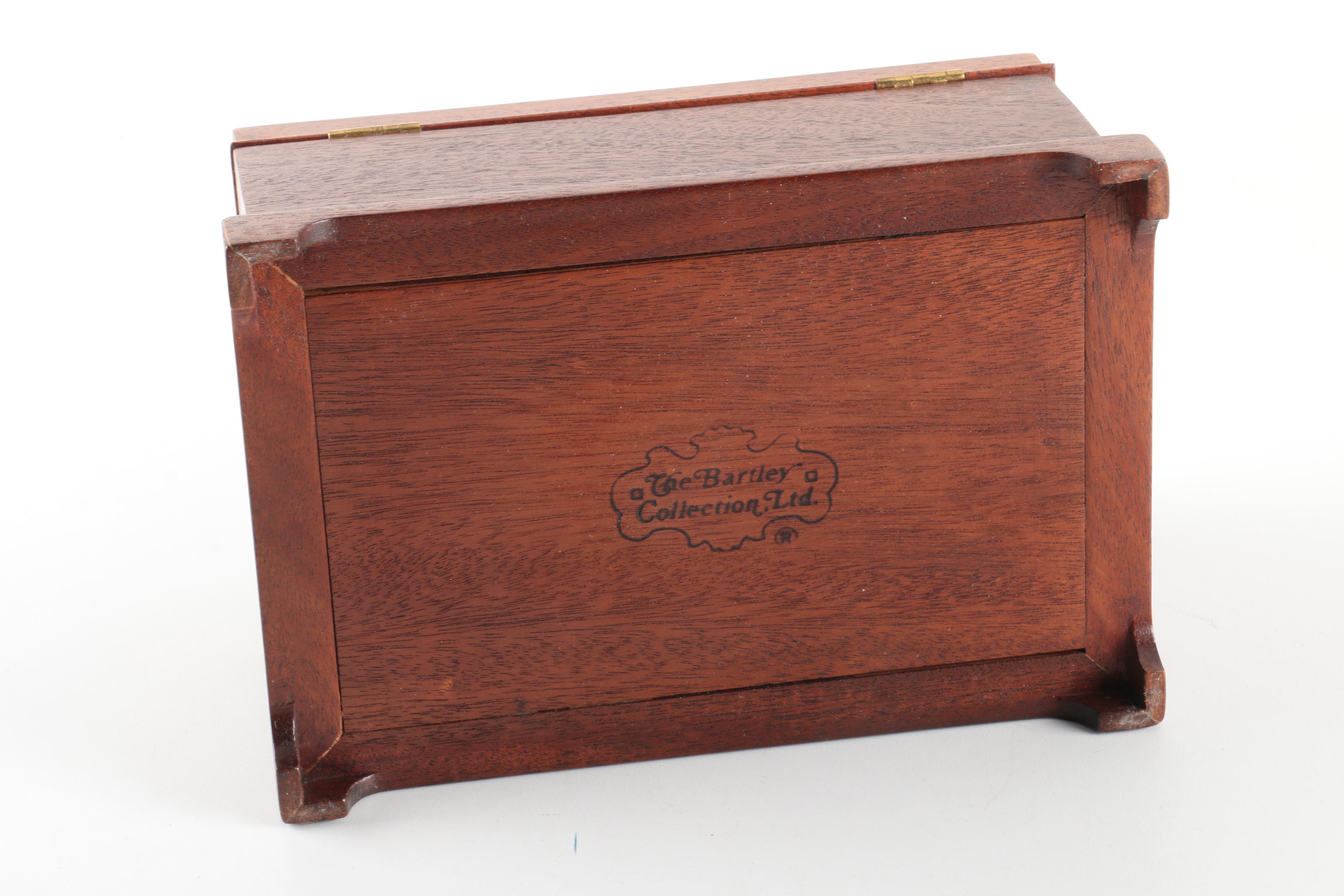 Mahogany and Burled Jewelry Caskets