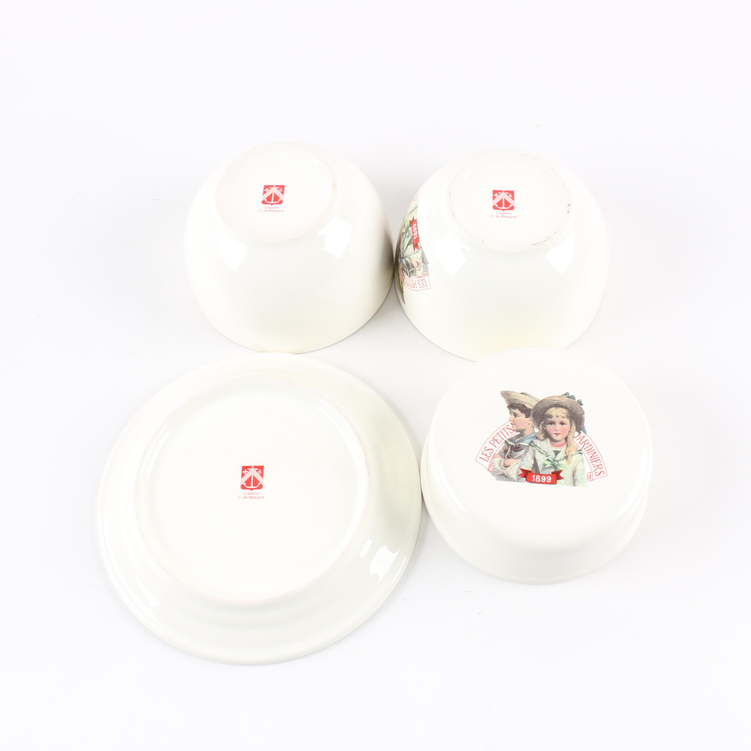 Création de Beaupré Paris "Les Petits Jardiniers" Dinnerware
