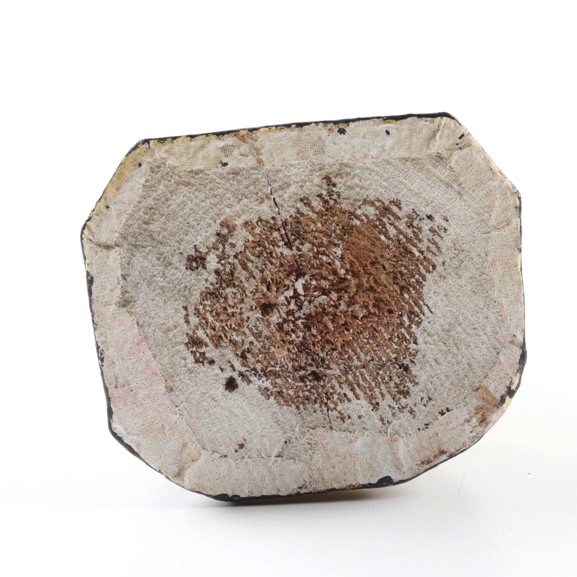 Sino-Tibetan Hand-Painted Wooden Sculpture