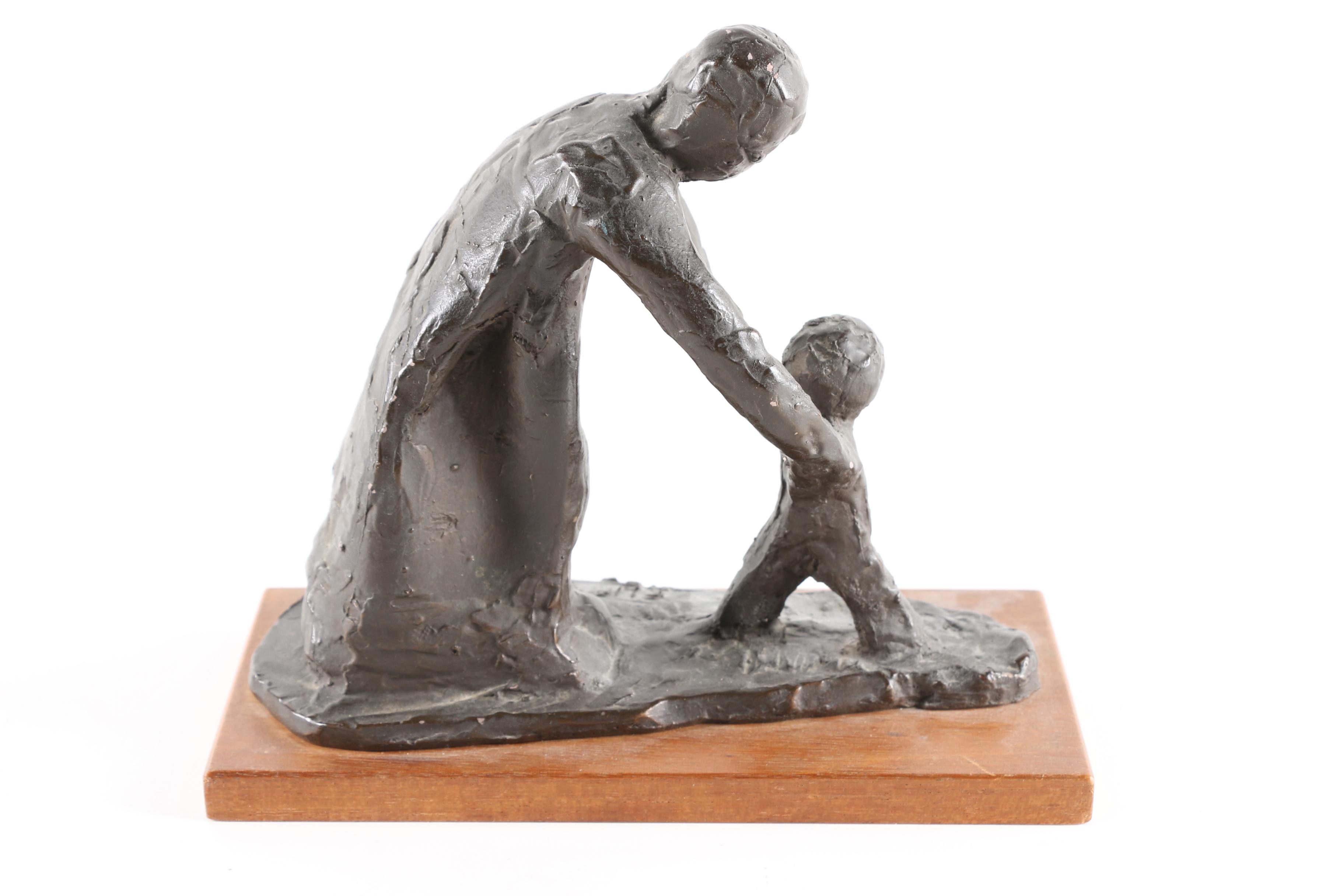 Figural Metal, Plaster and Wood Sculptures