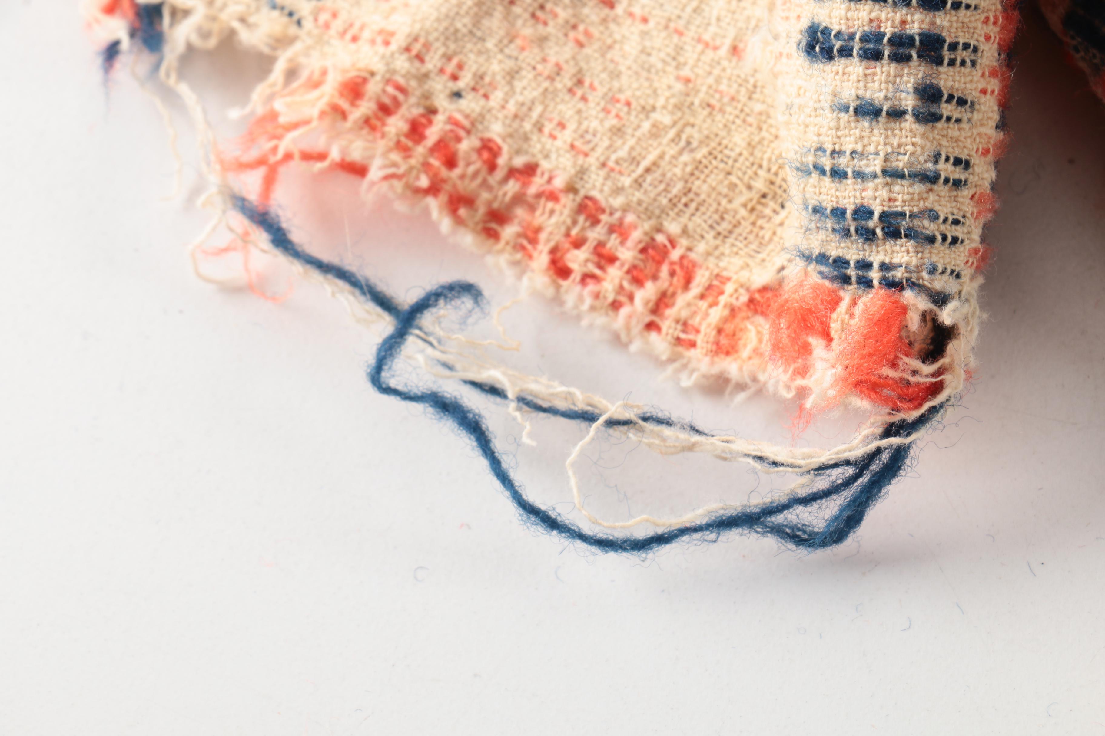 Antique Handwoven Wool and Cotton Coverlets