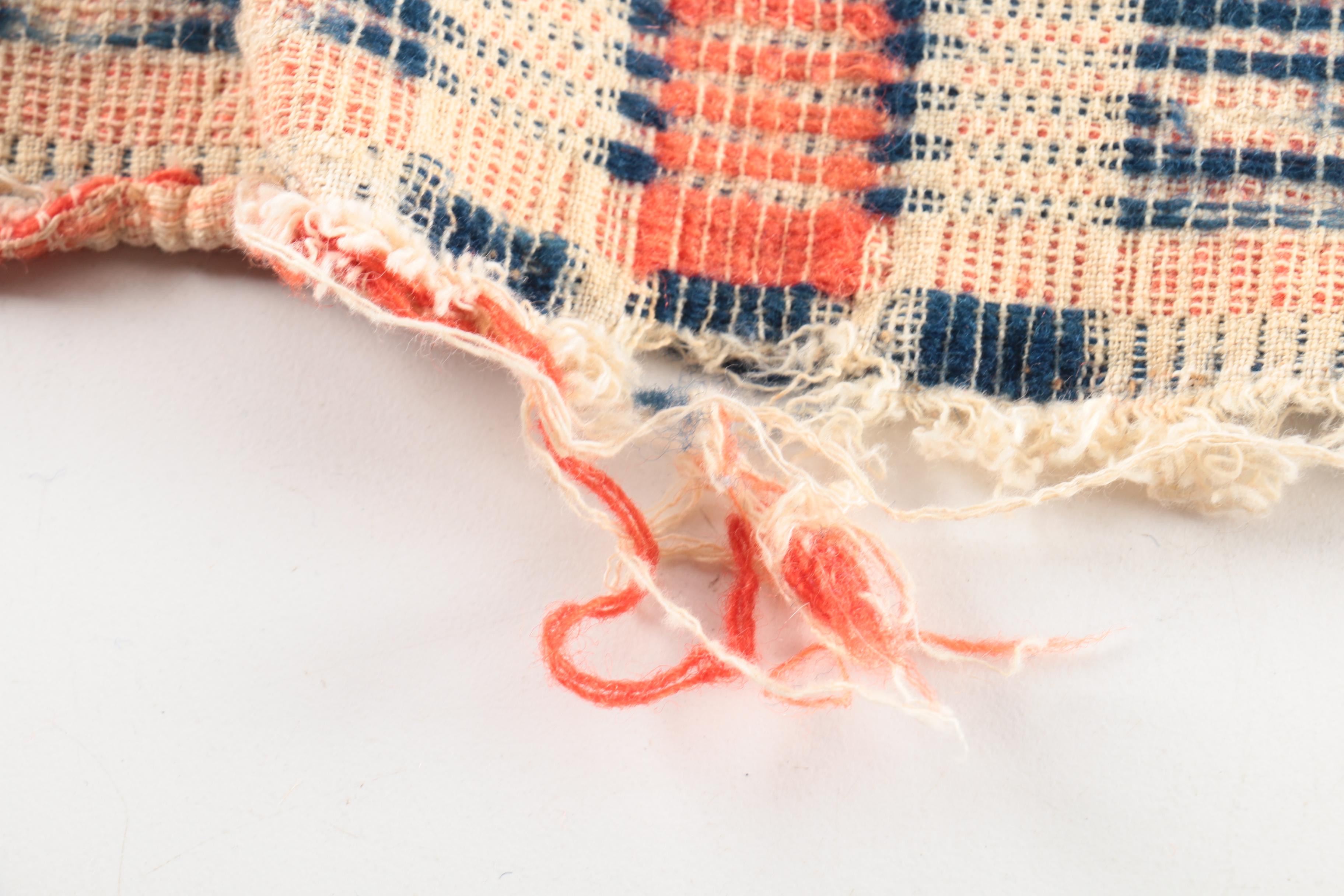 Antique Handwoven Wool and Cotton Coverlets