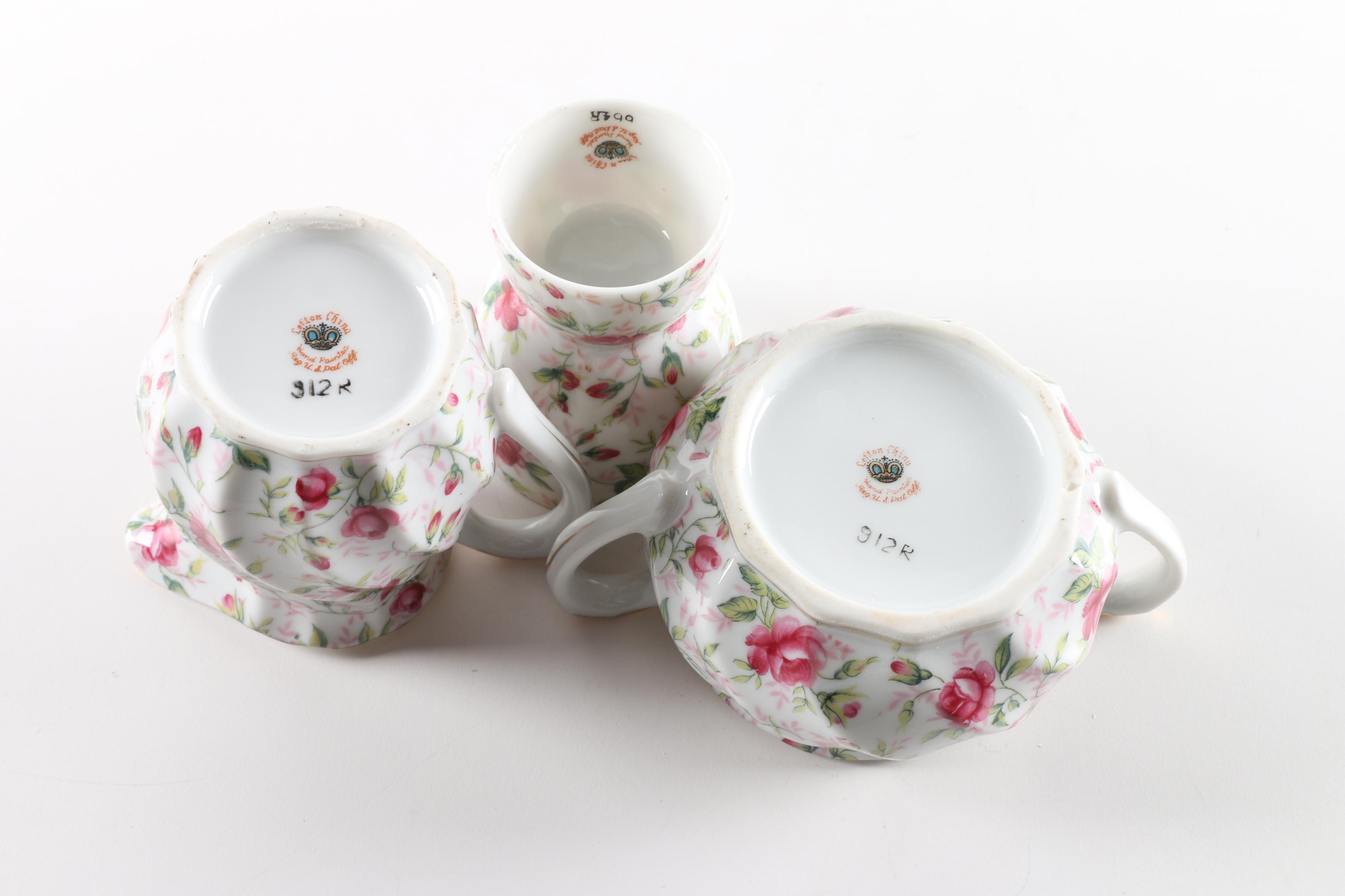 Lefton China "Rose Chintz" Serveware