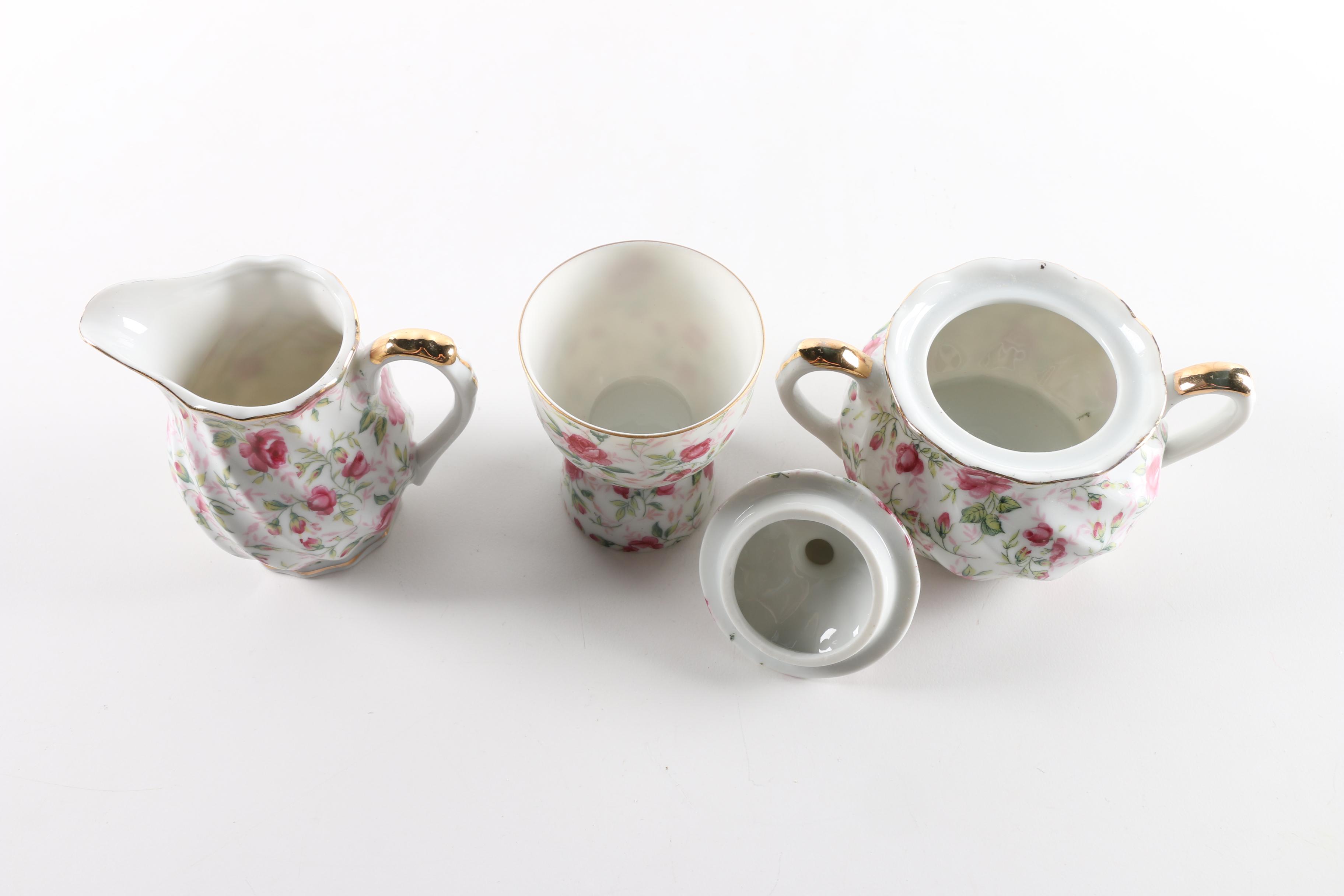 Lefton China "Rose Chintz" Serveware