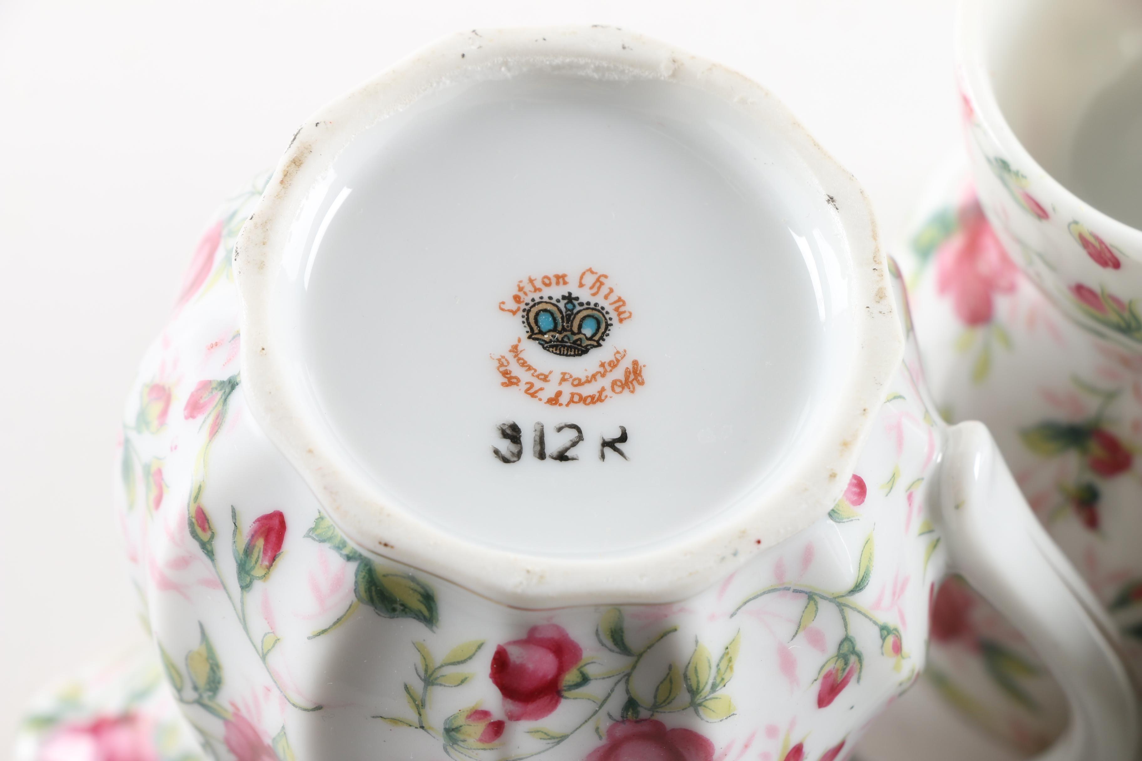Lefton China "Rose Chintz" Serveware