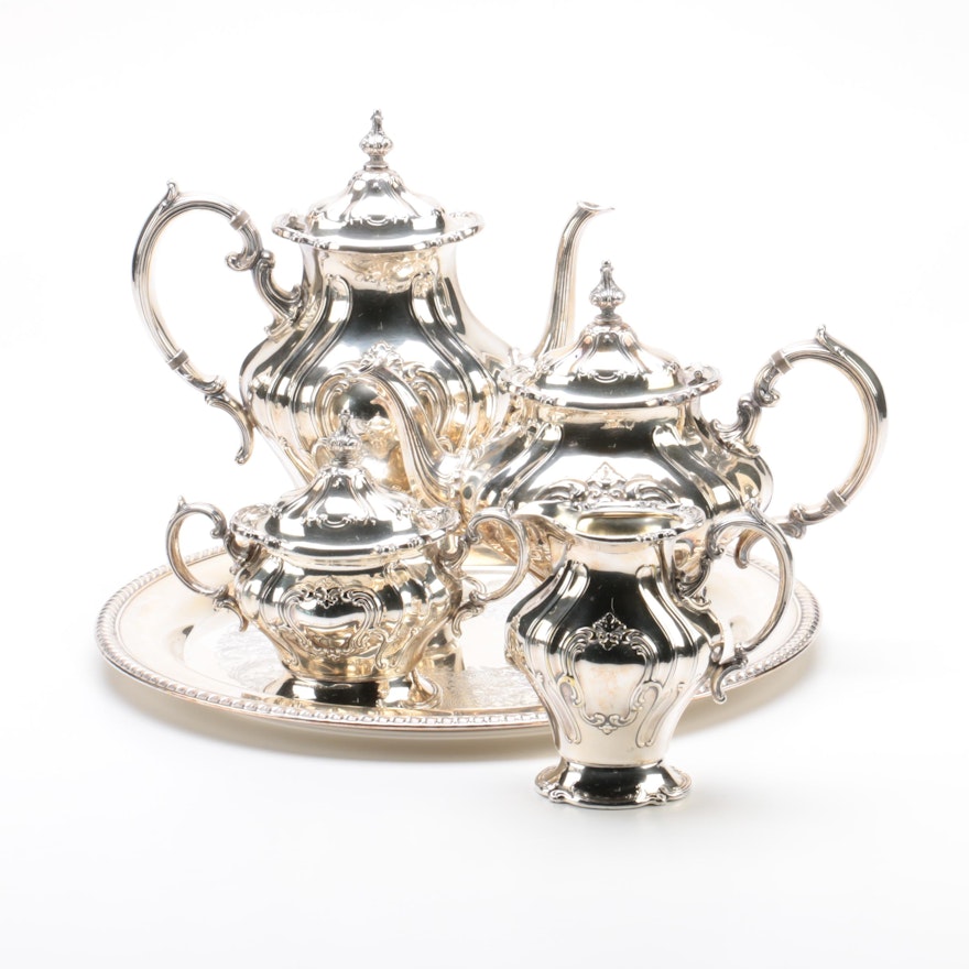 Gorham "Chantilly" Silver Plate Coffee and Tea Service