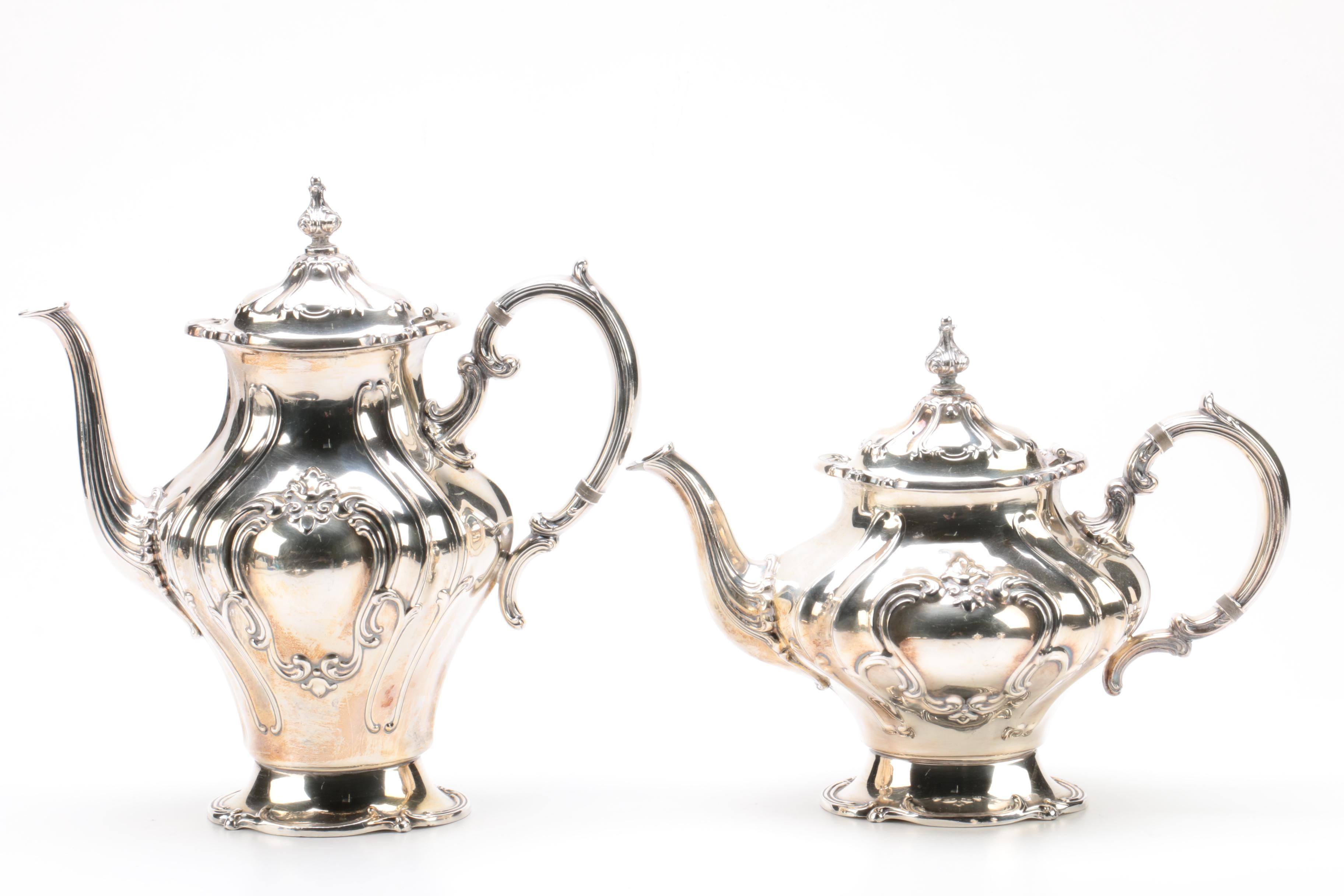 Gorham "Chantilly" Silver Plate Coffee and Tea Service