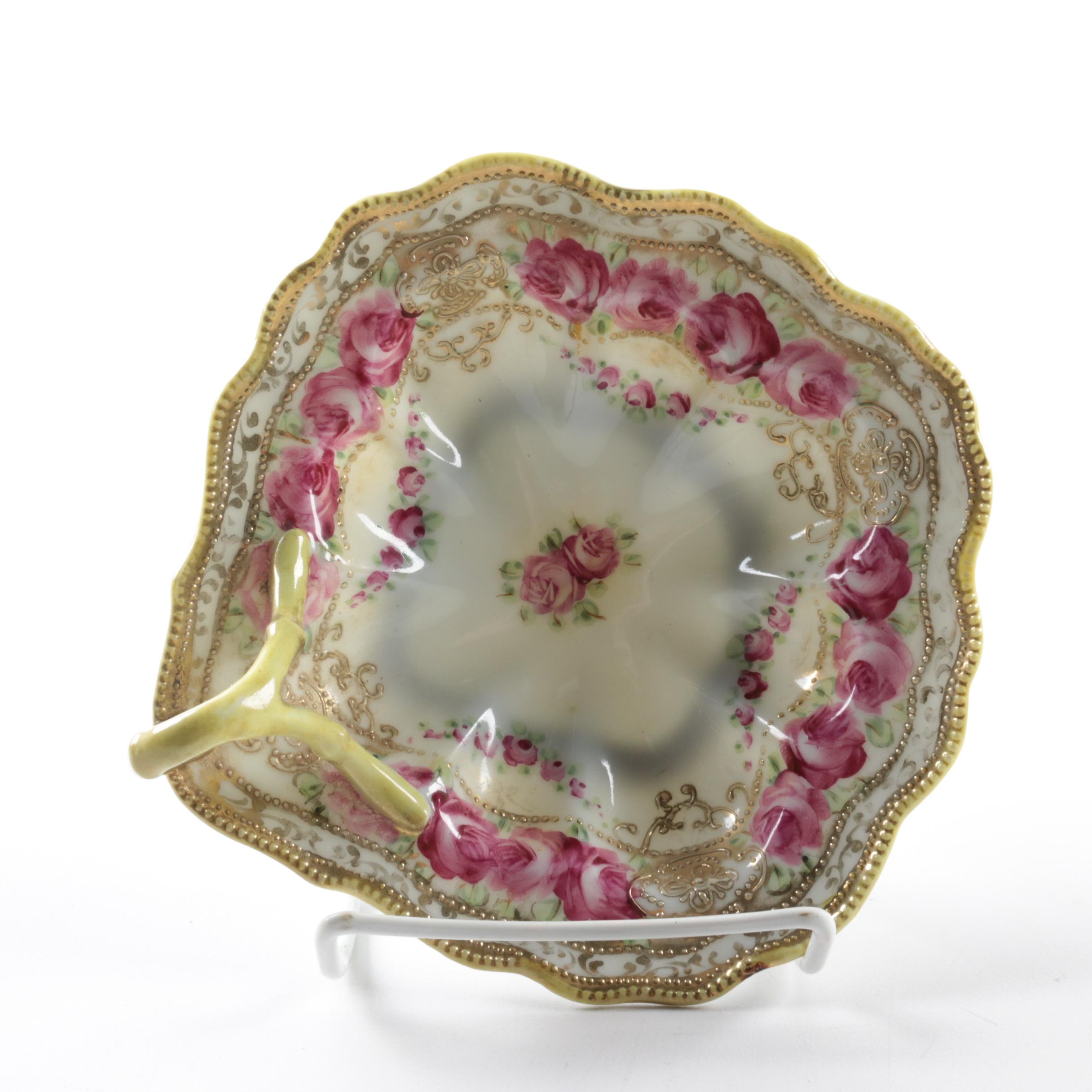 Hand-painted Nippon Porcelain Lemon Server ca. 1891-1921