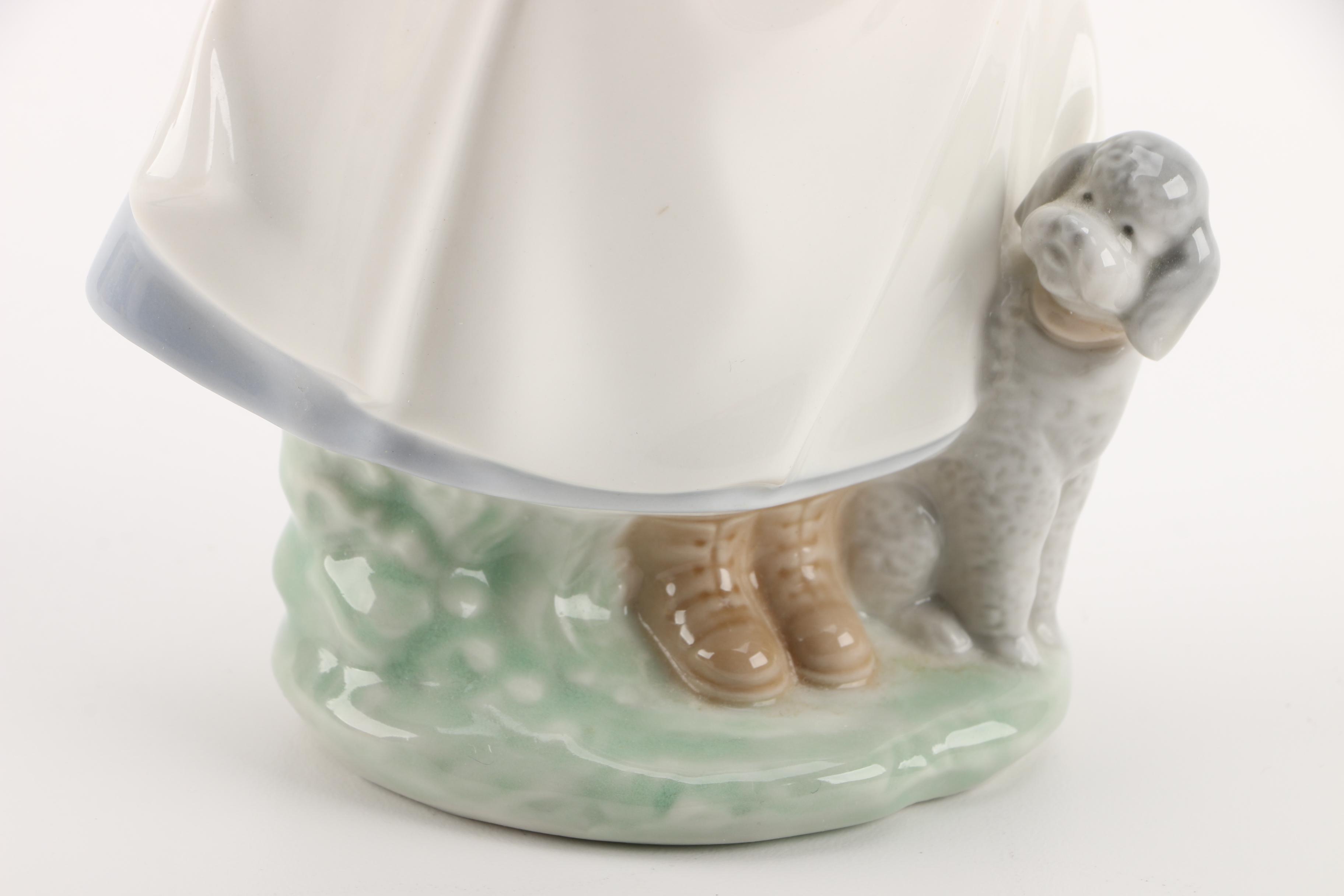 NAO by Lladró Figurines of a Girl and Geese