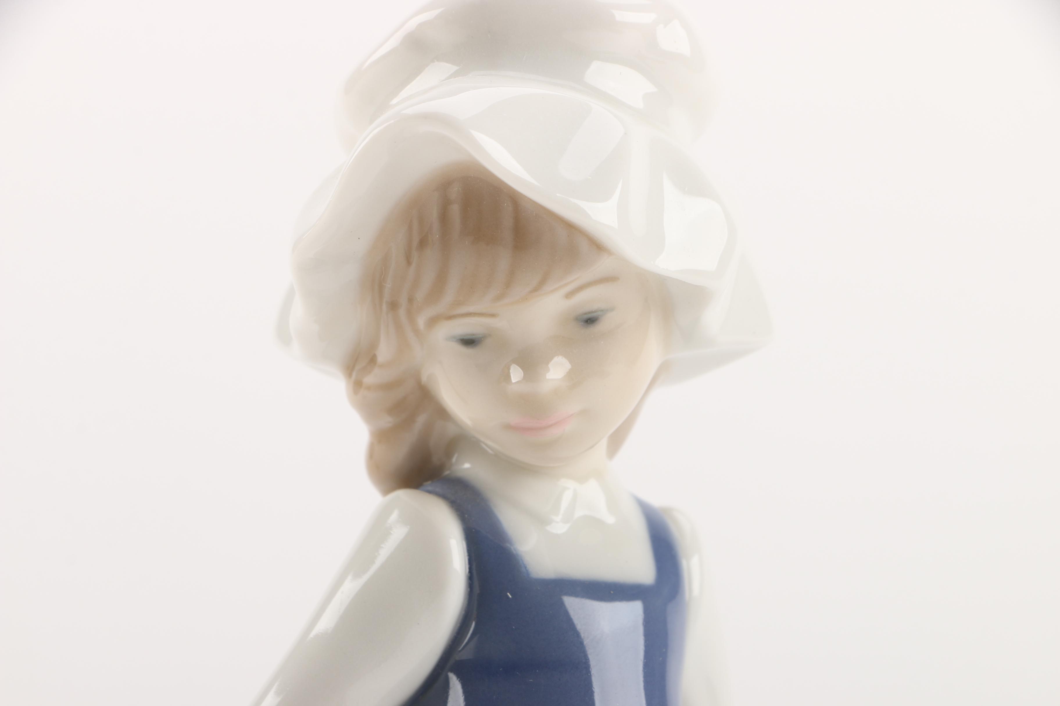 NAO by Lladró Figurines of a Girl and Geese