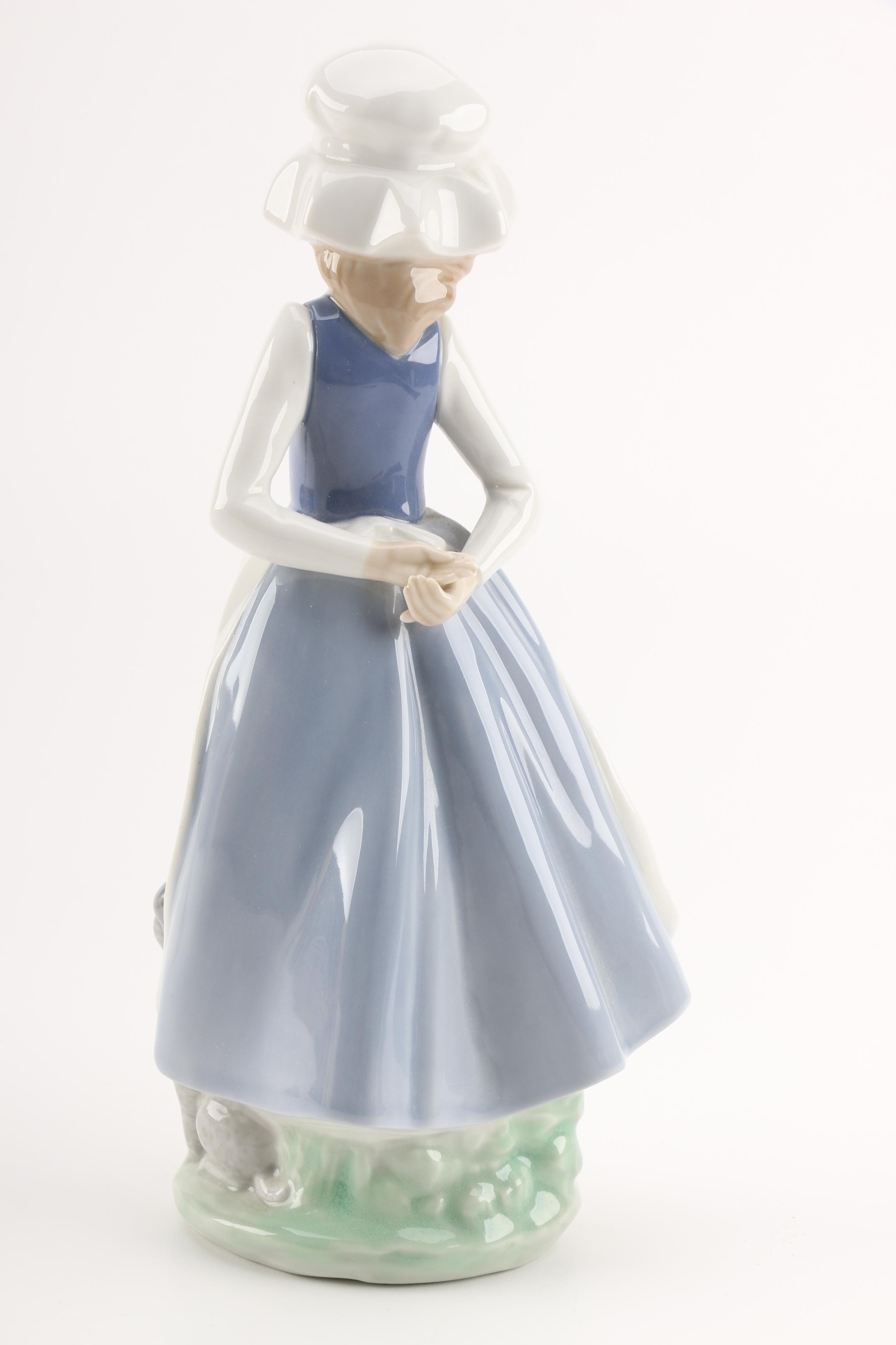 NAO by Lladró Figurines of a Girl and Geese