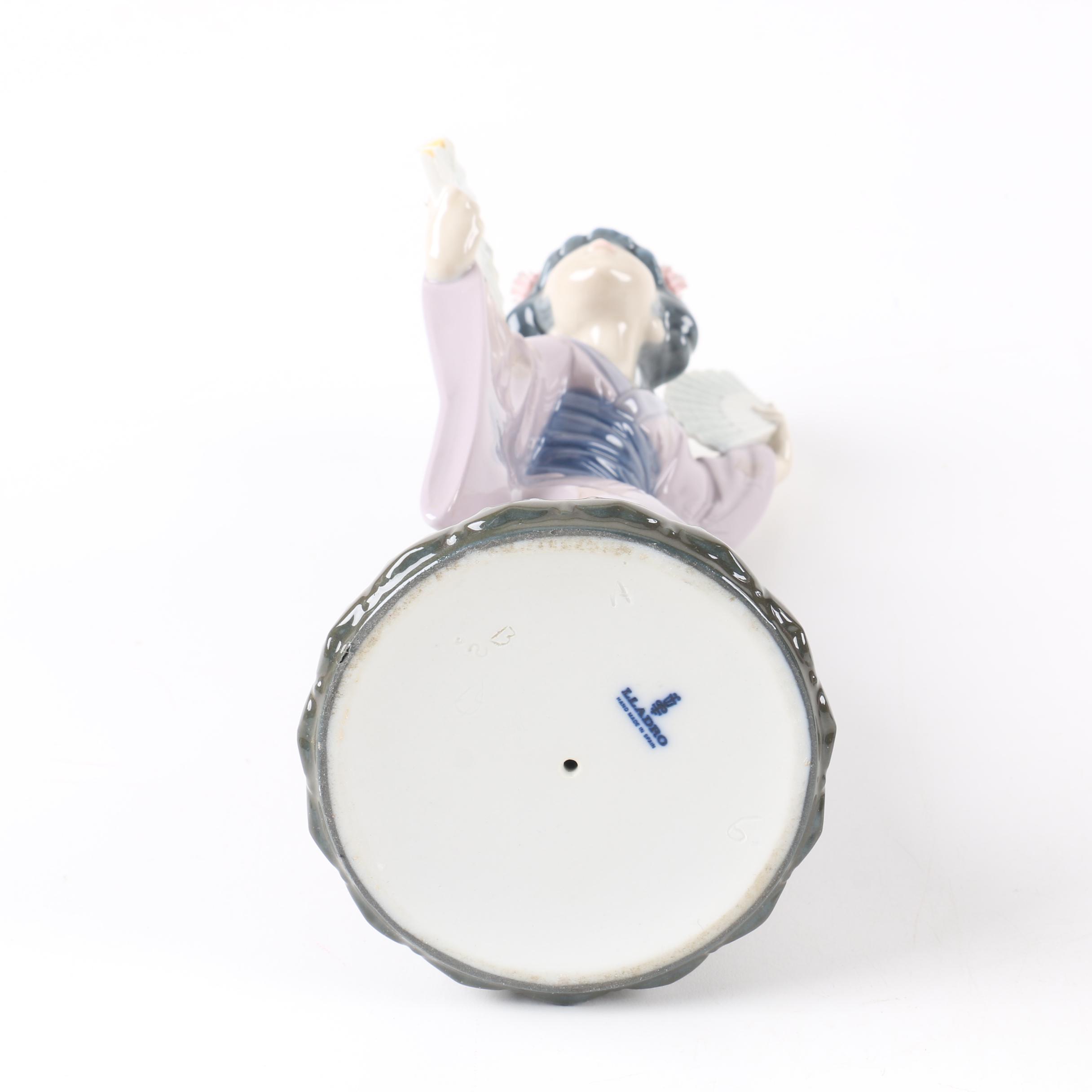 Lladró "Timid Geisha" and "Japanese with Fan"
