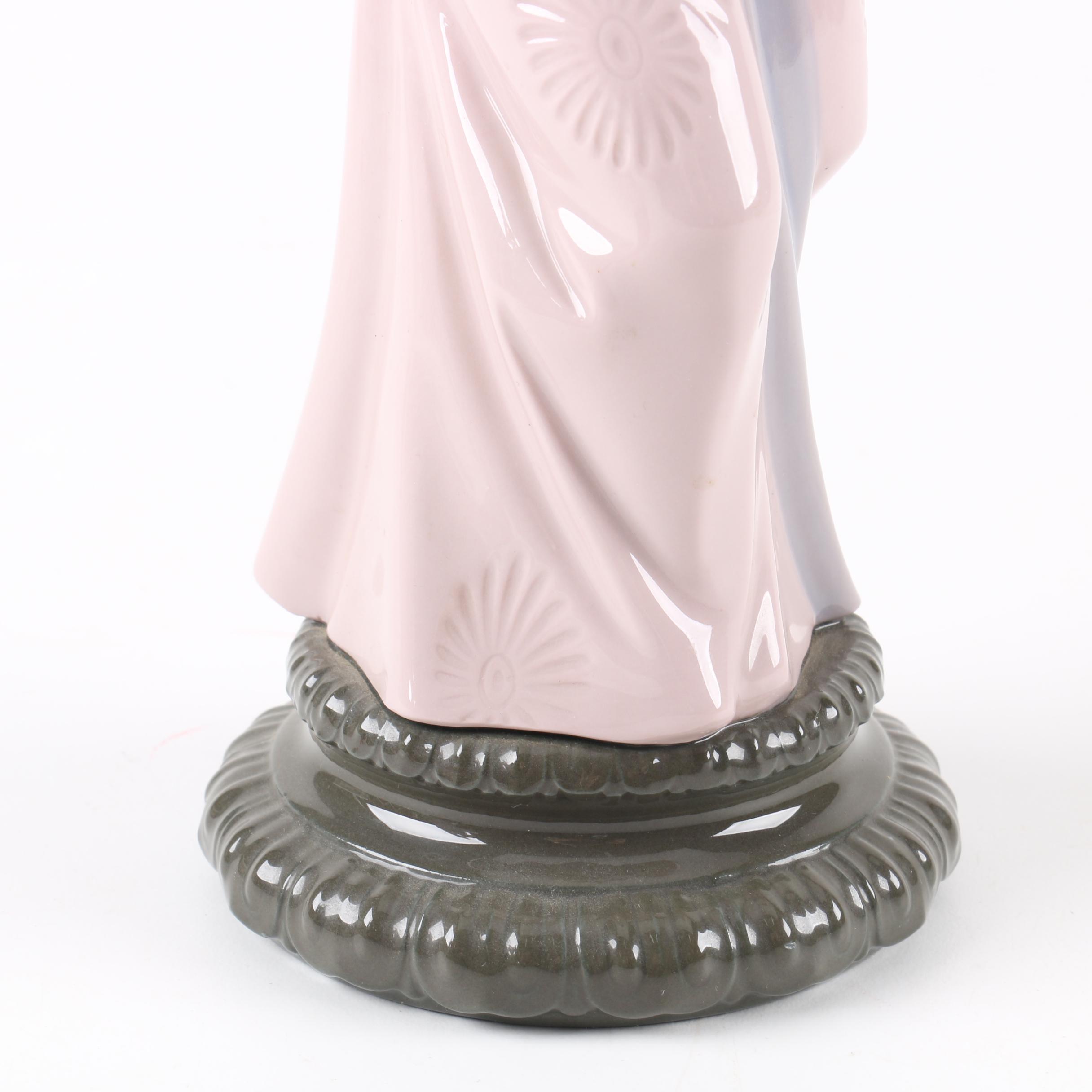 Lladró "Timid Geisha" and "Japanese with Fan"