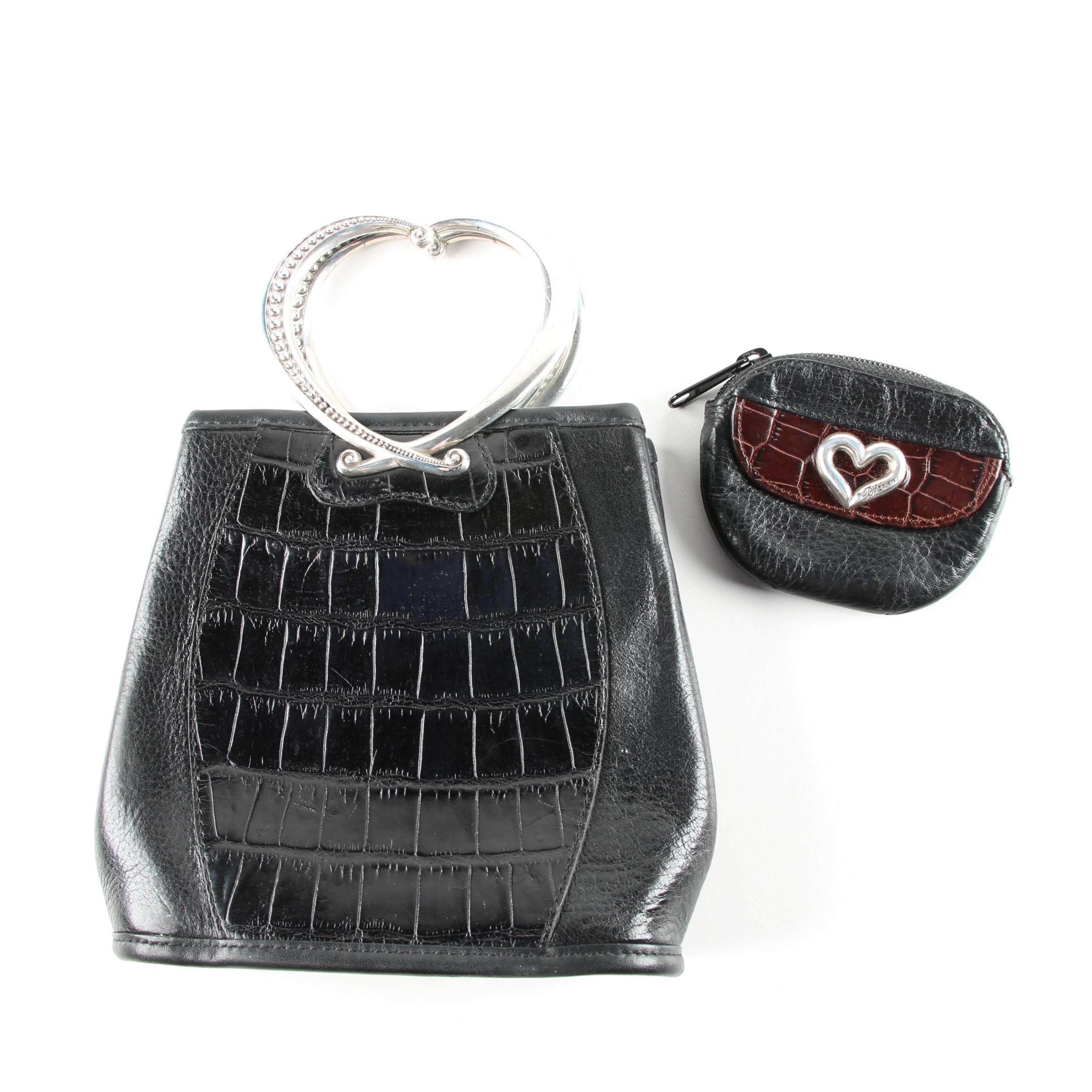 Brighton Heart Handled Leather Bag with Coin Purse