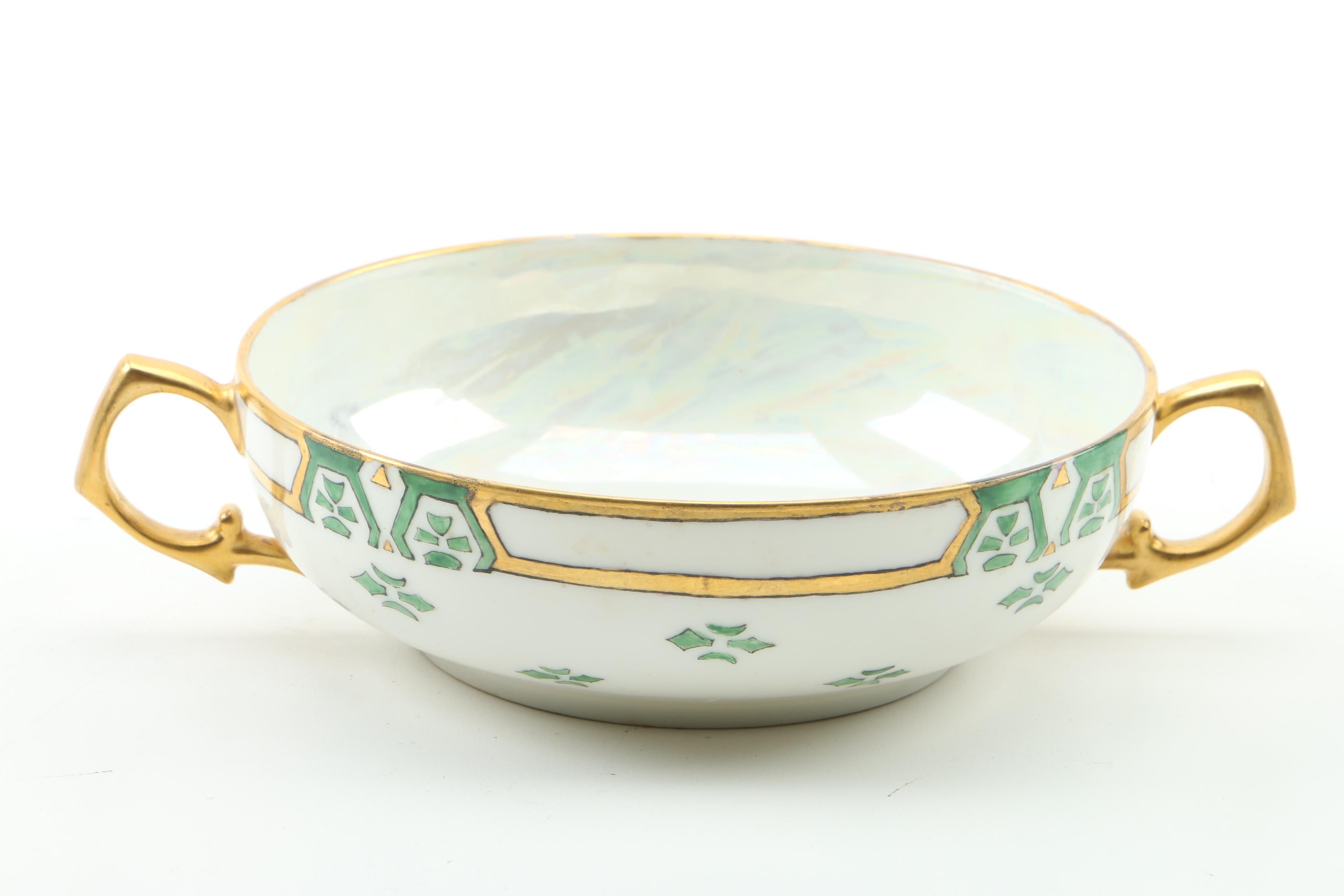 Assorted Vintage and Antique Serveware Including Limoges