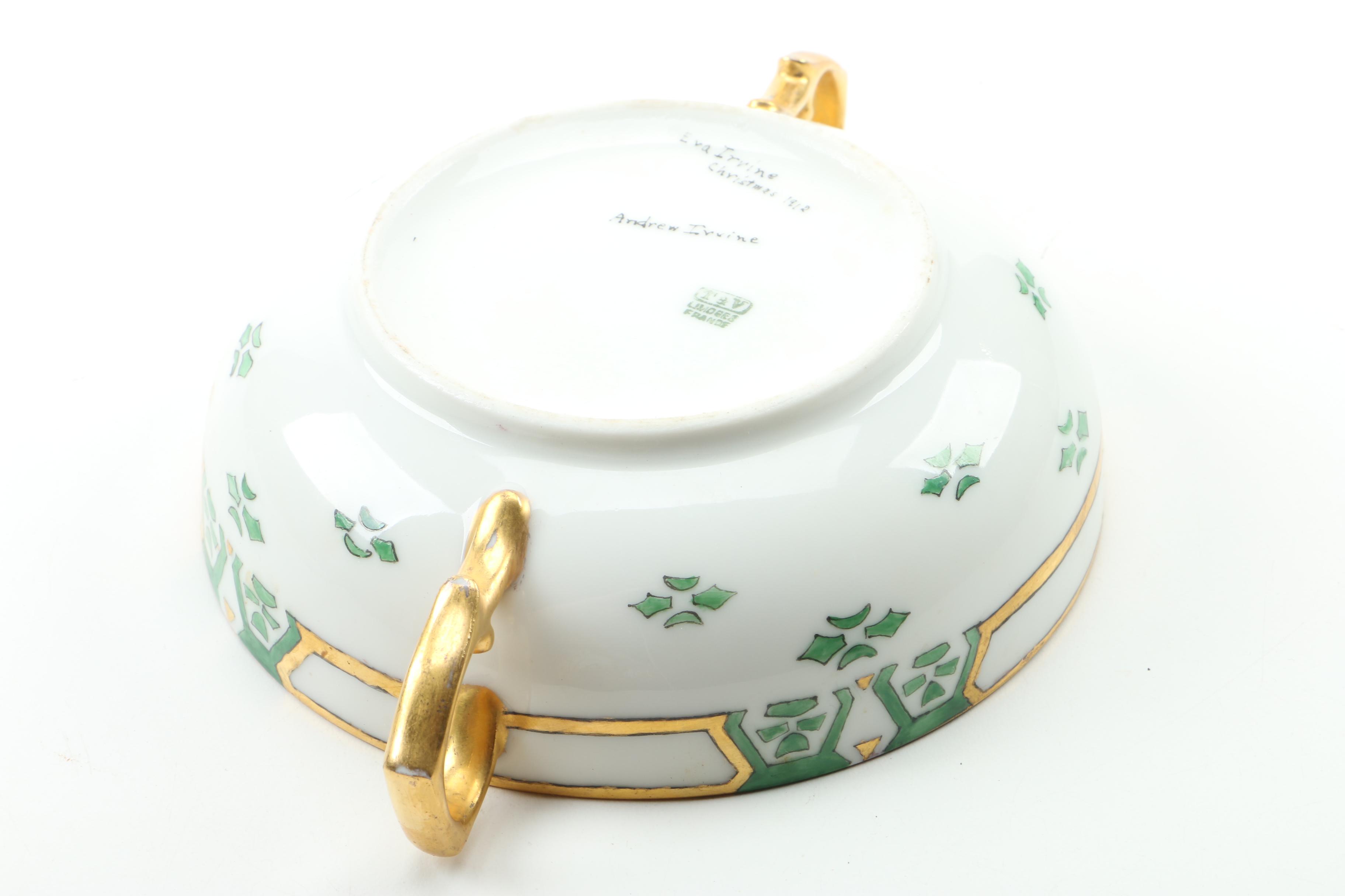 Assorted Vintage and Antique Serveware Including Limoges