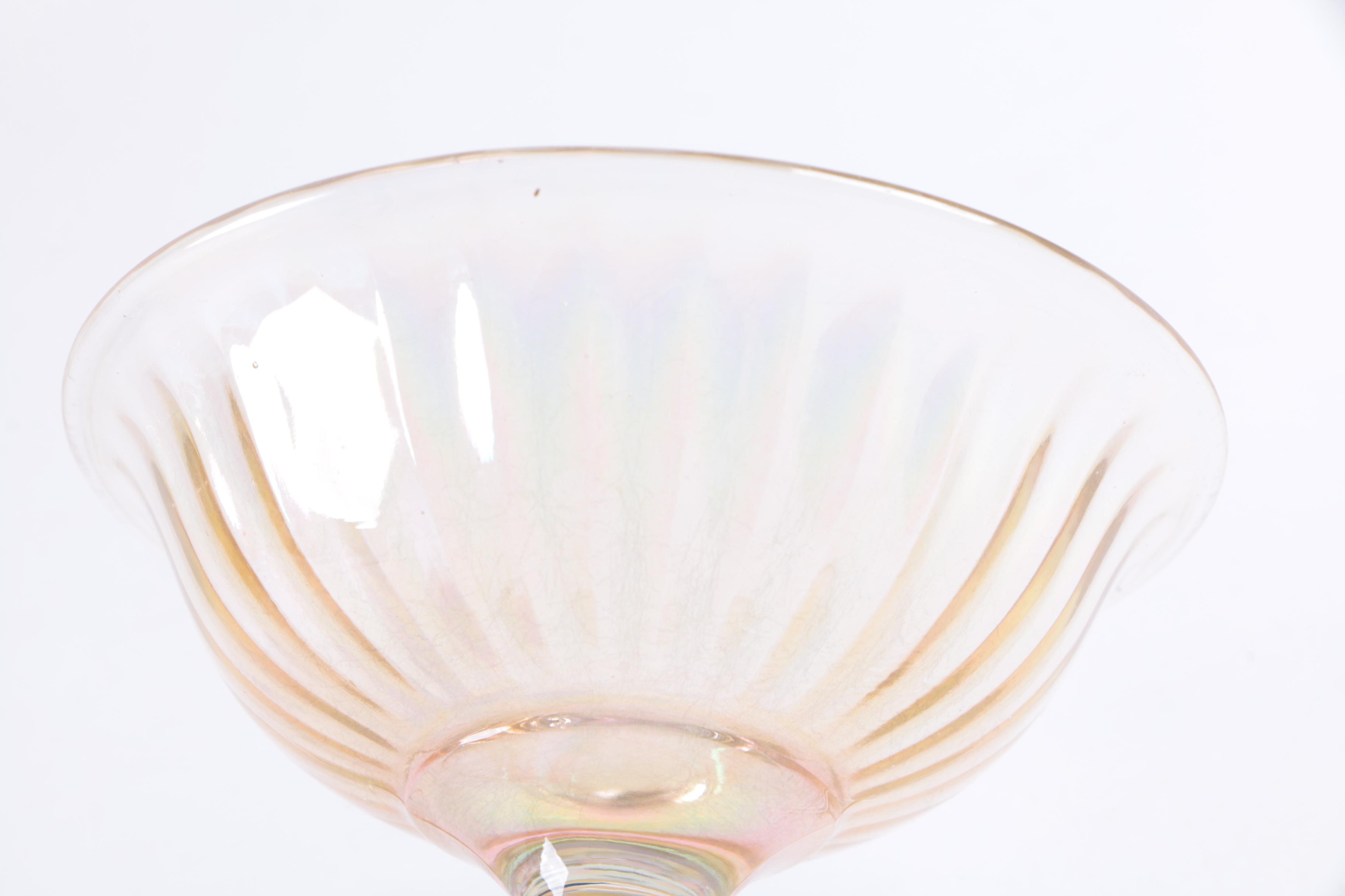 Imperial Glass-Ohio "Smooth Rays Marigold" Plates and Sherbets