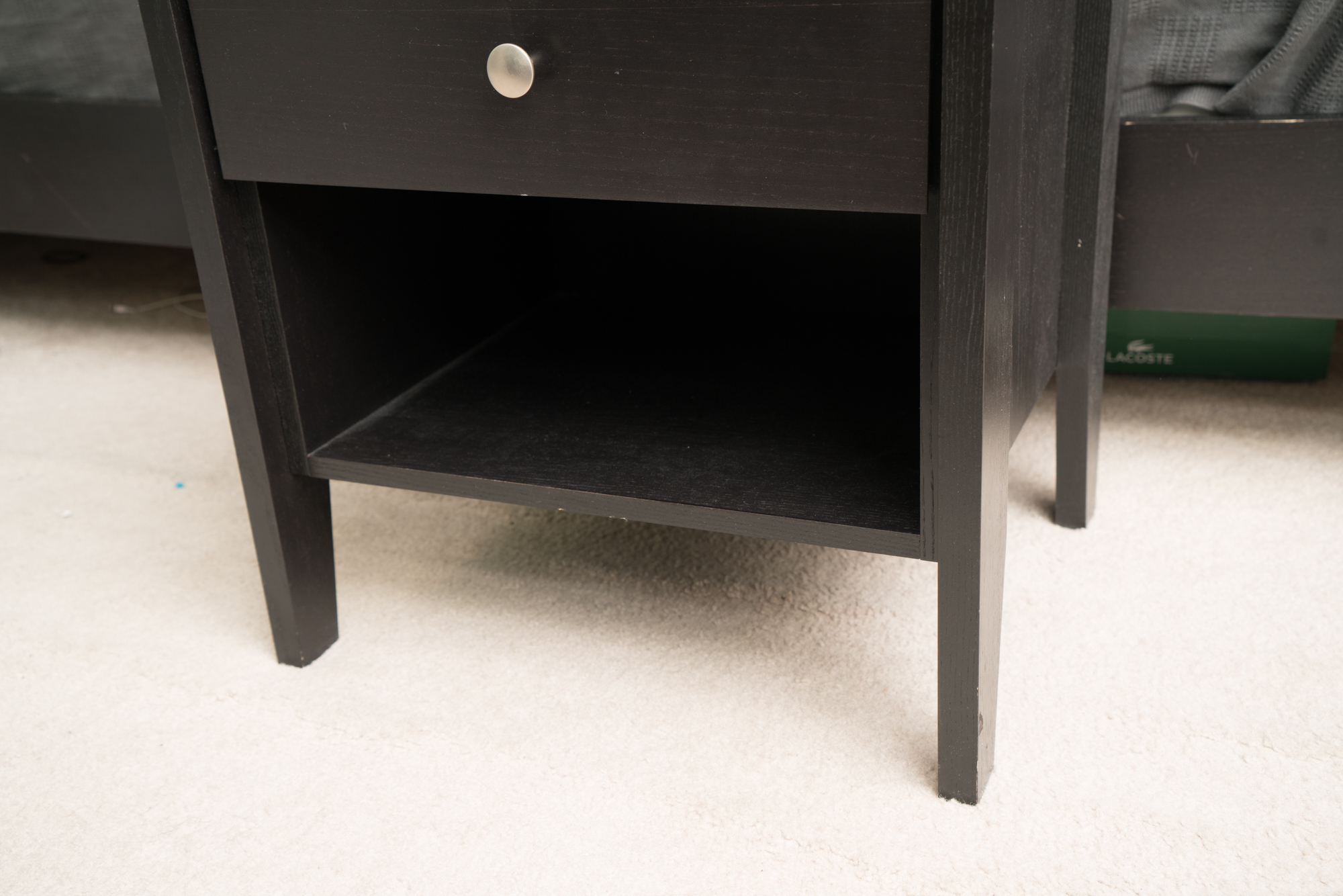 Pair of Black Painted Nightstands
