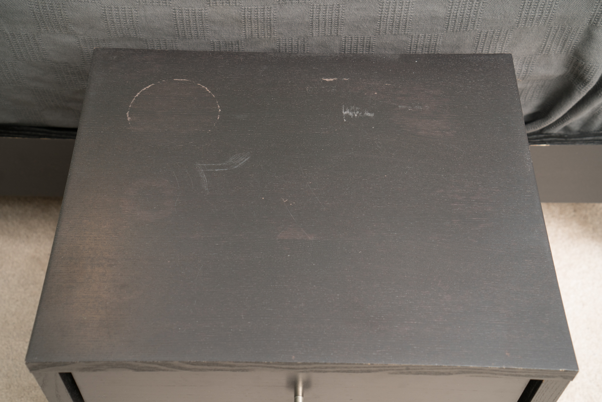 Pair of Black Painted Nightstands