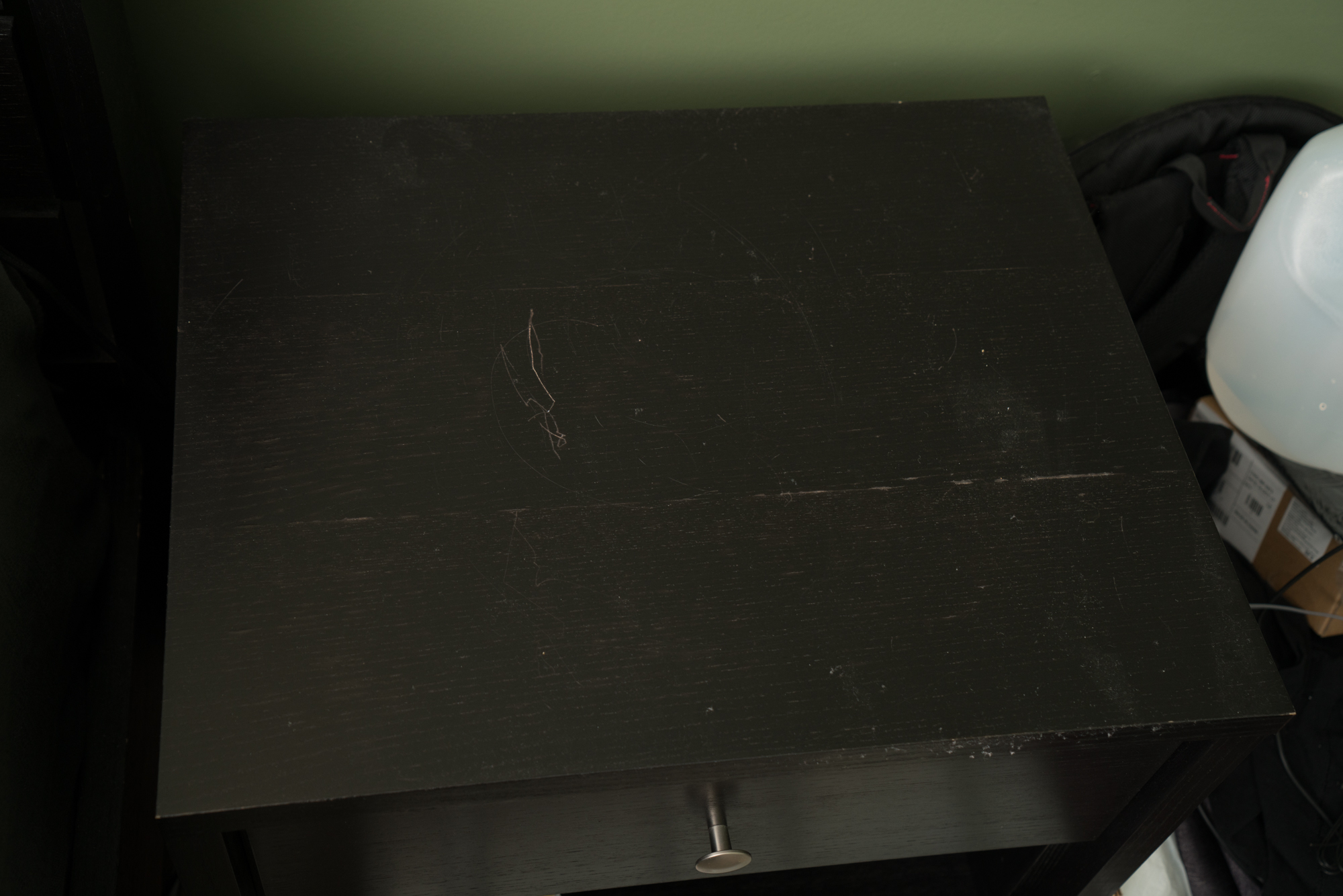 Pair of Black Painted Nightstands