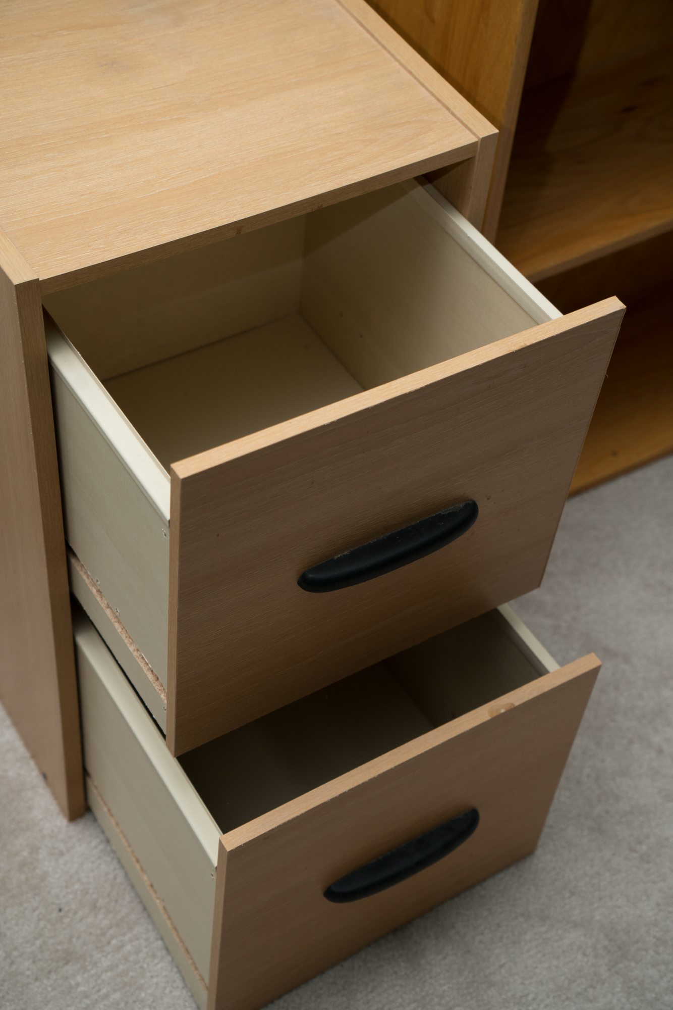 Oak Bookcase by Adden Furniture with Two Drawer File Cabinet