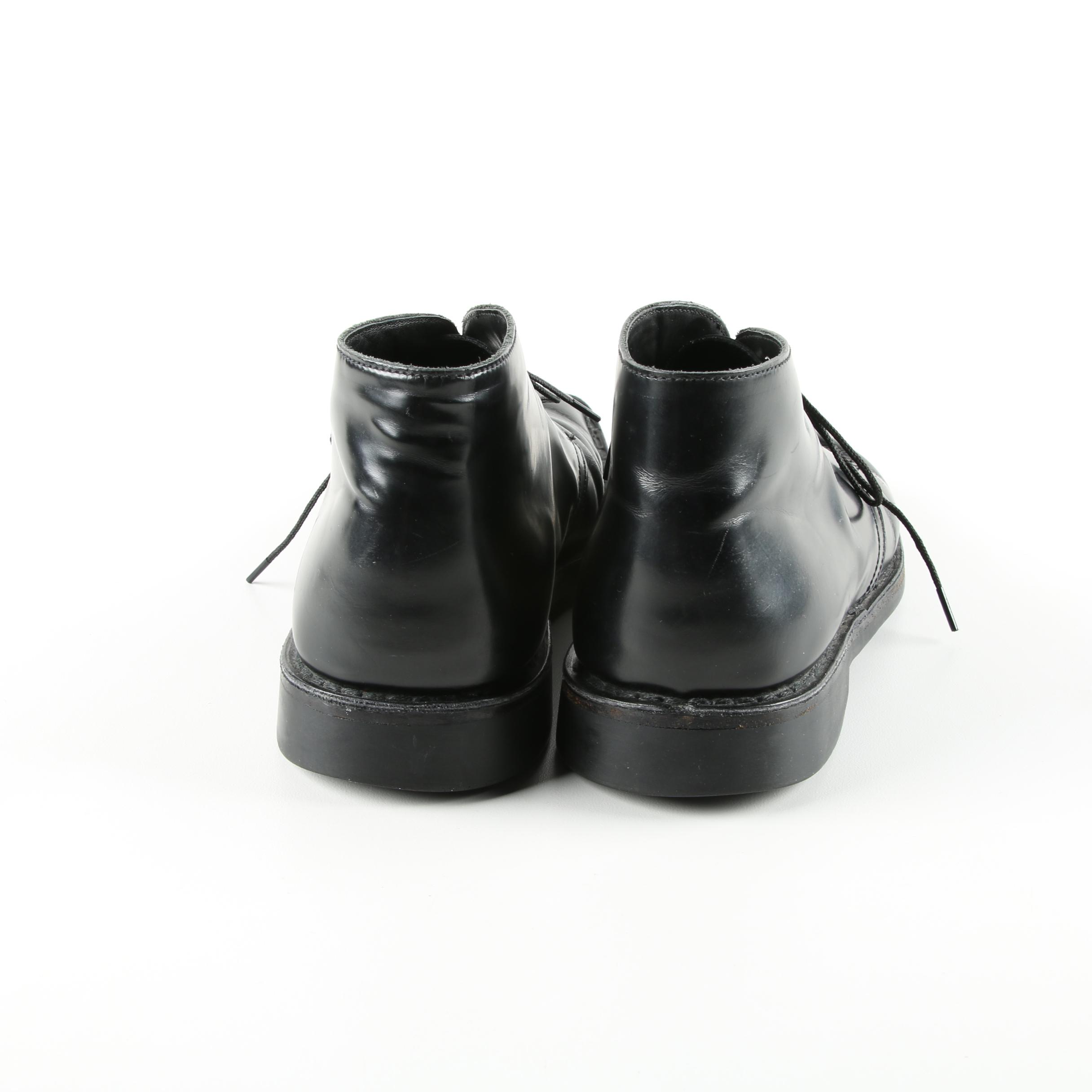 Men's Prada Black Leather Chukka Boots