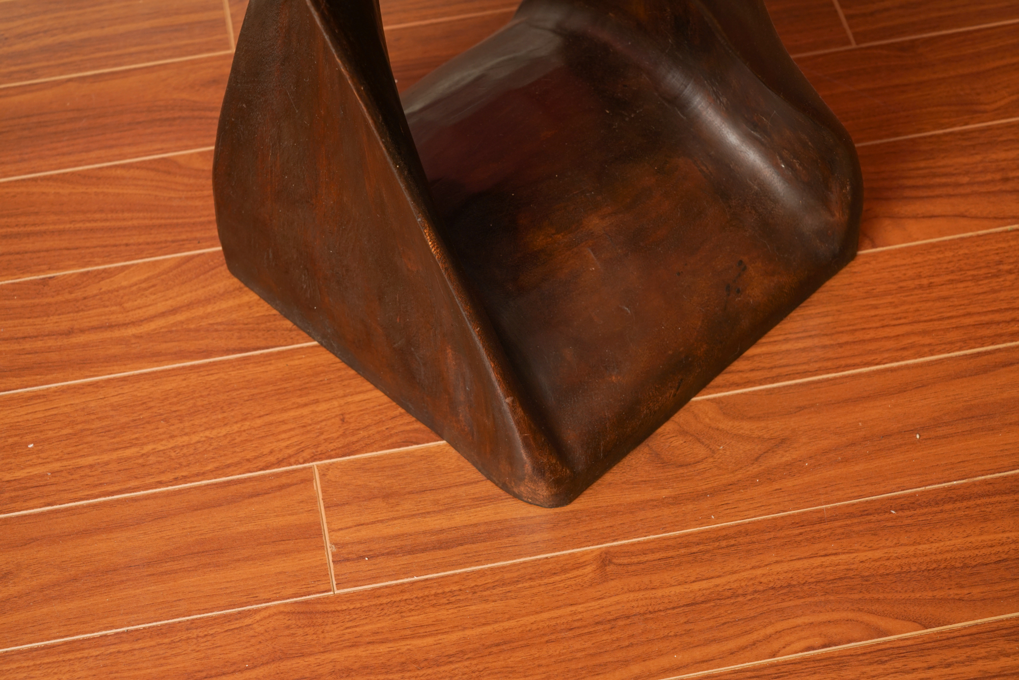 Modern Style Carved Wood Side Table