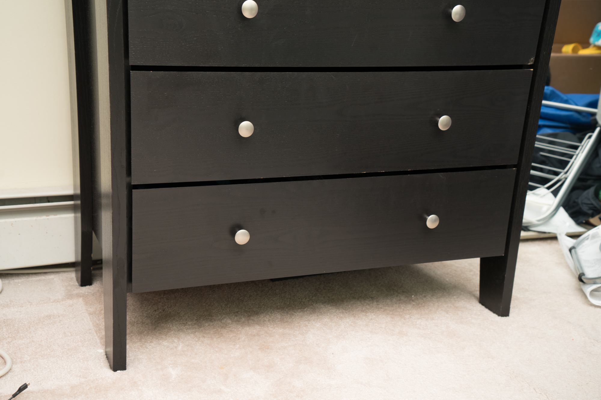 Modern Chest of Drawers with Framed Floor Mirror
