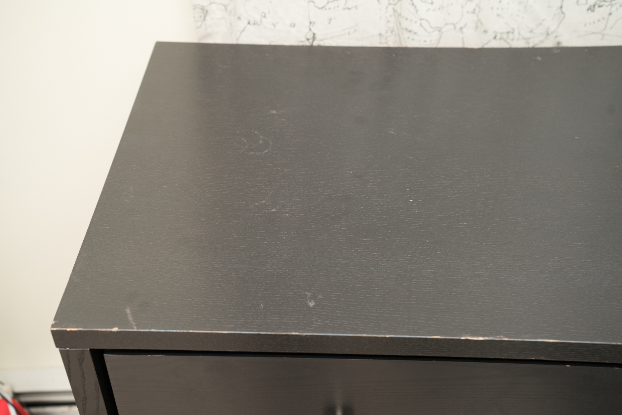 Modern Chest of Drawers with Framed Floor Mirror