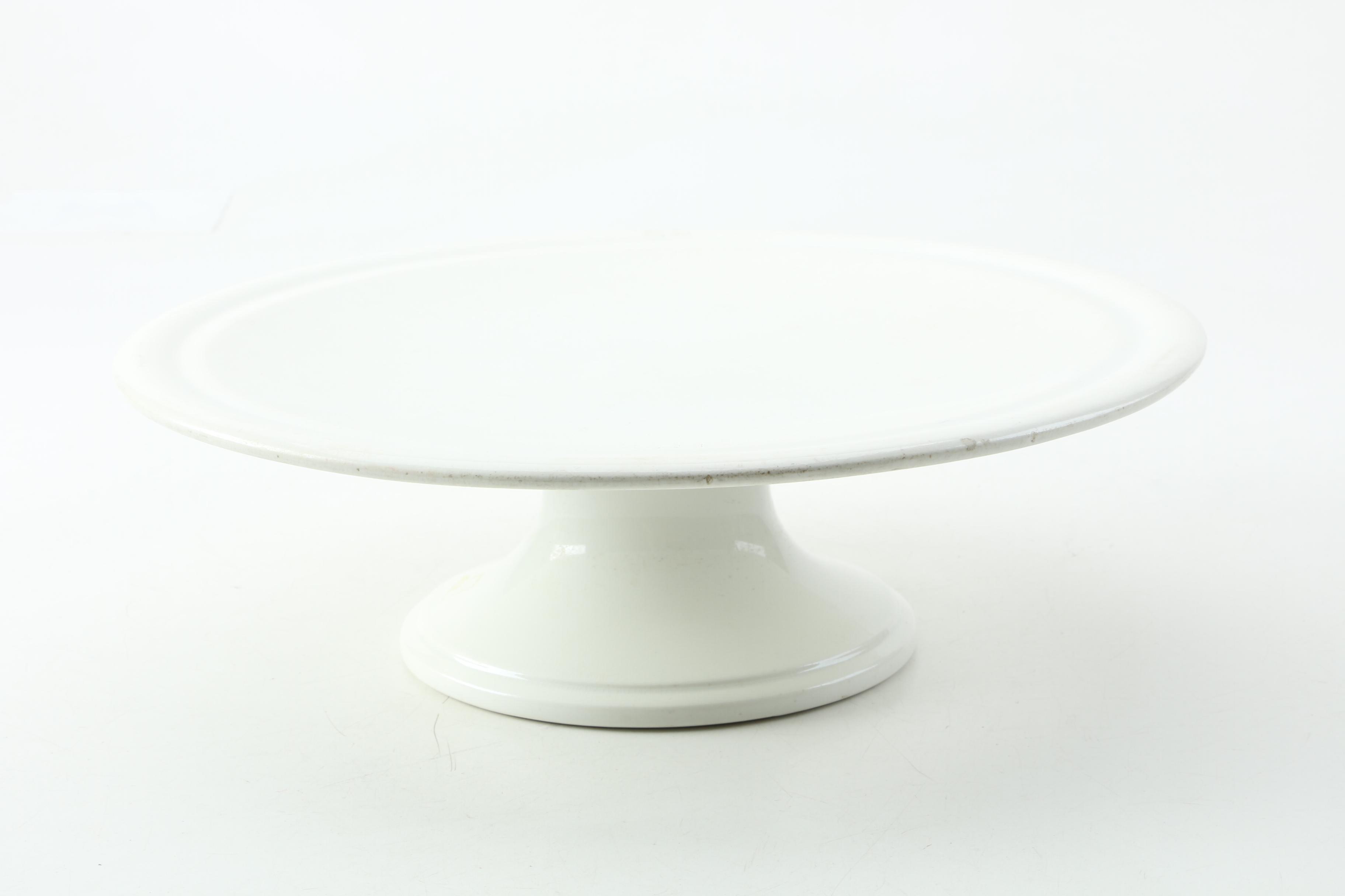 Late 19th Century Societe Céramique Maastricht Ironstone Cake Plate