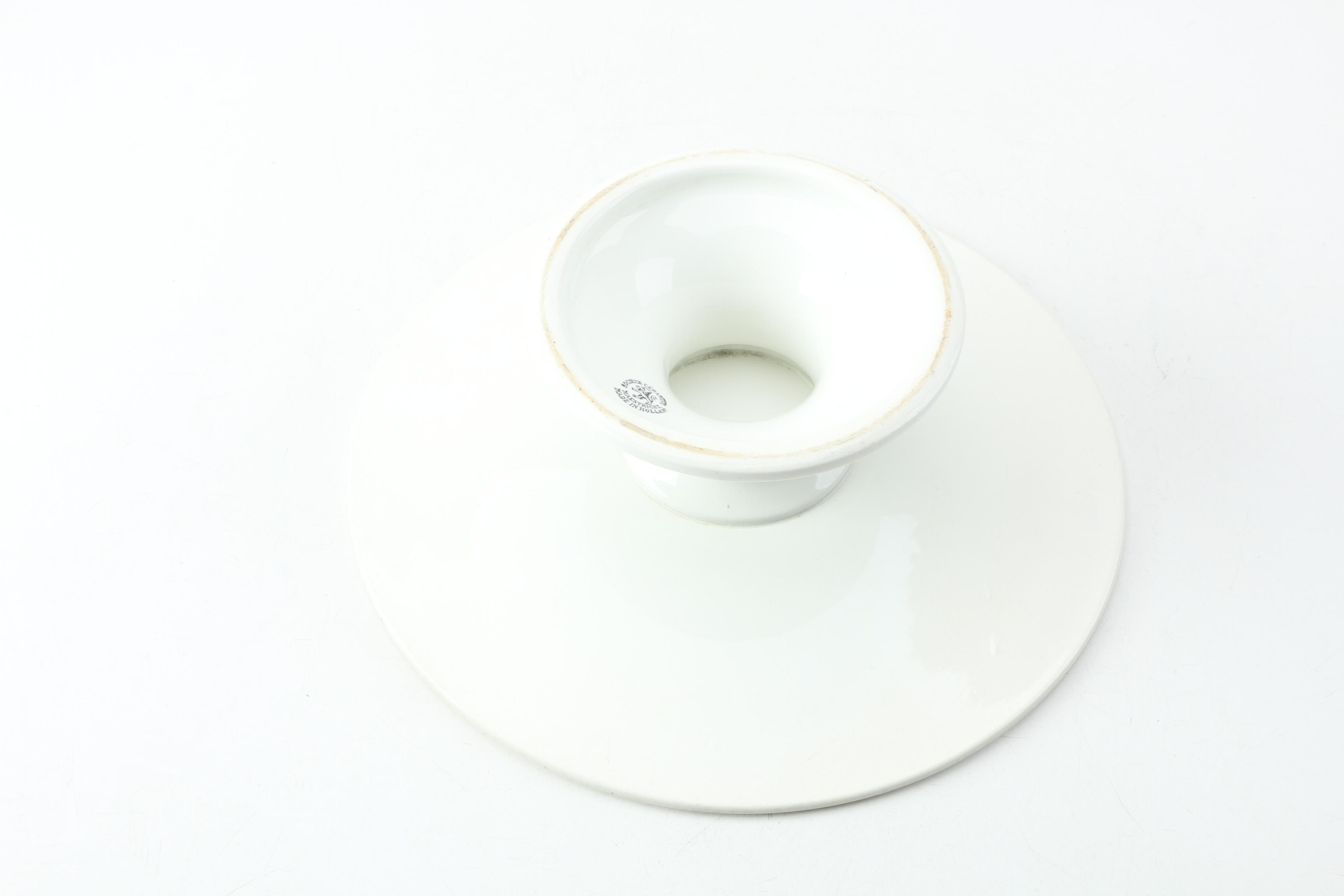 Late 19th Century Societe Céramique Maastricht Ironstone Cake Plate