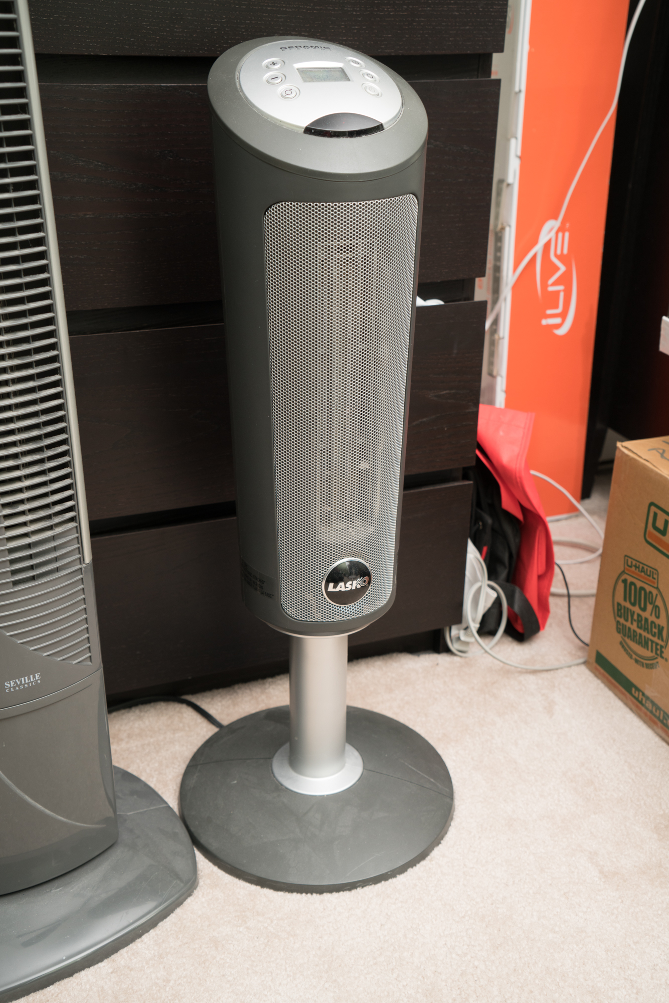 Ceramic Element Tower Fan and Lasko Heater