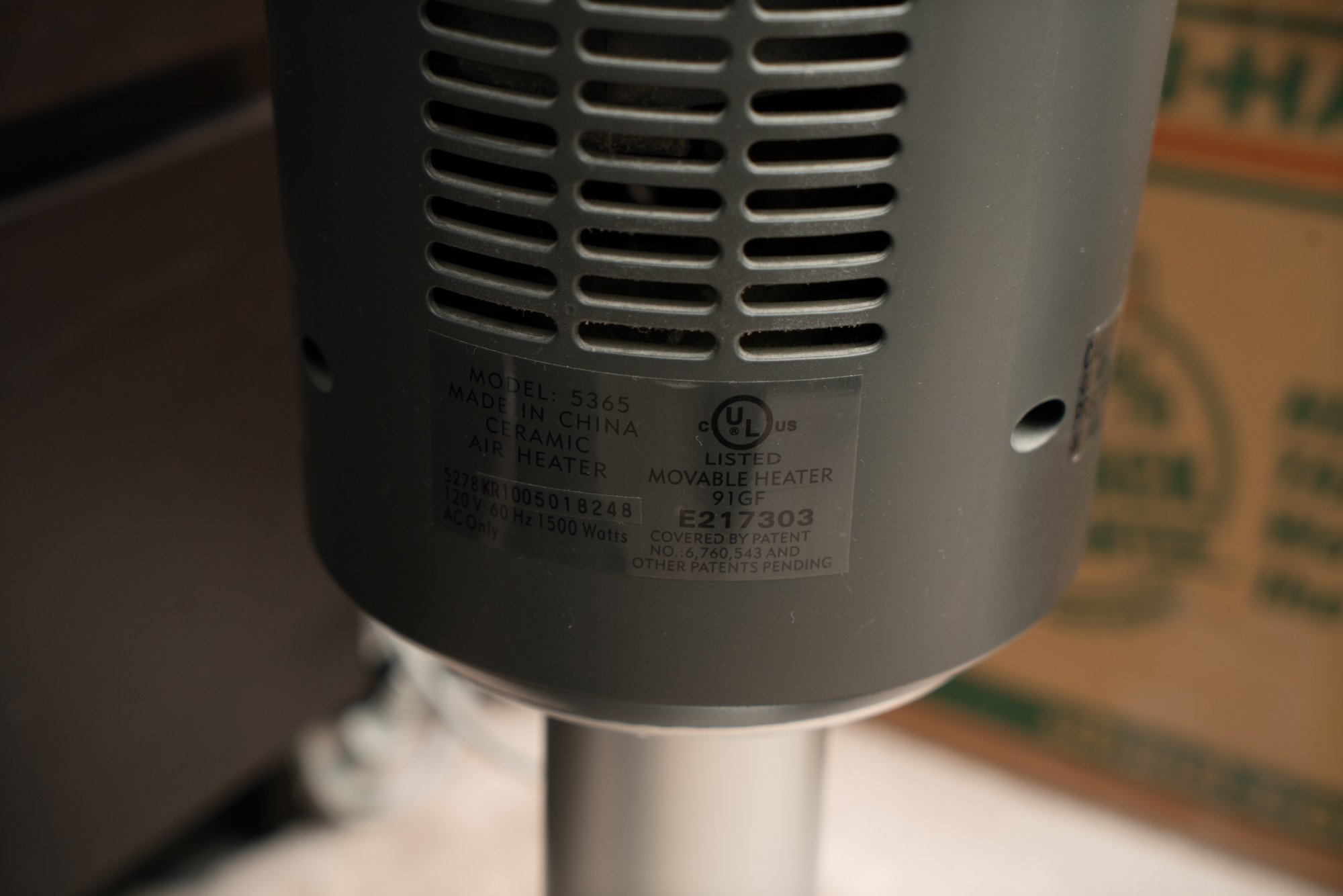 Ceramic Element Tower Fan and Lasko Heater