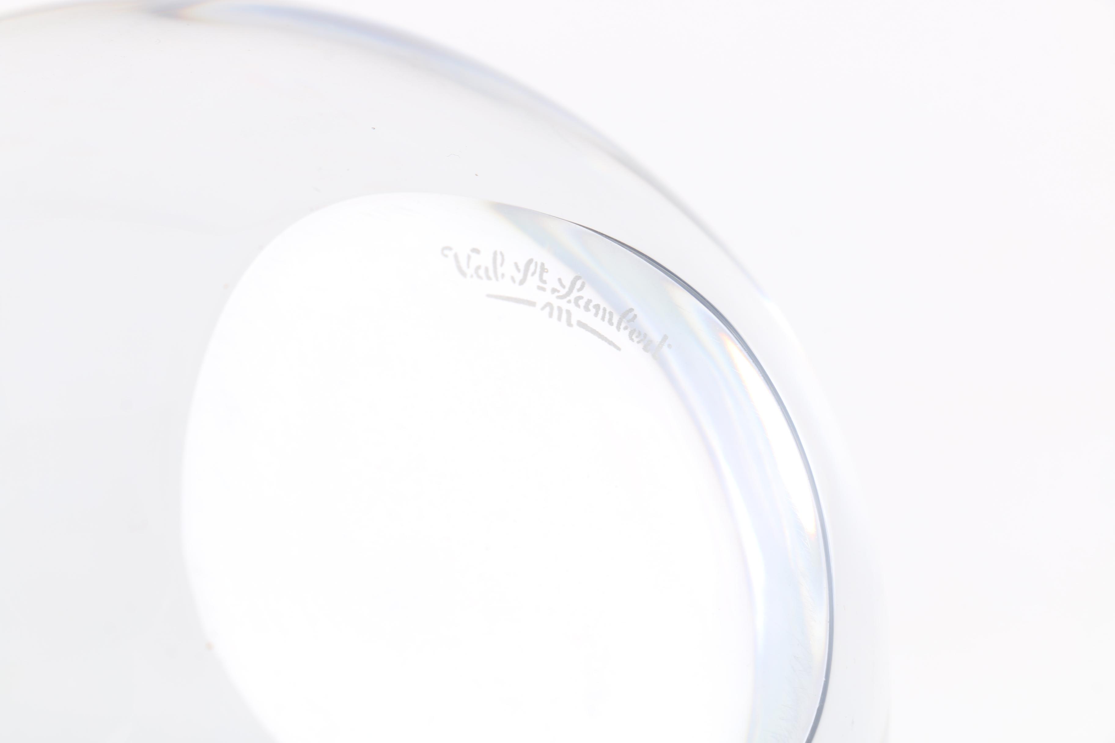 Val St. Lambert Crystal Gazing Ball