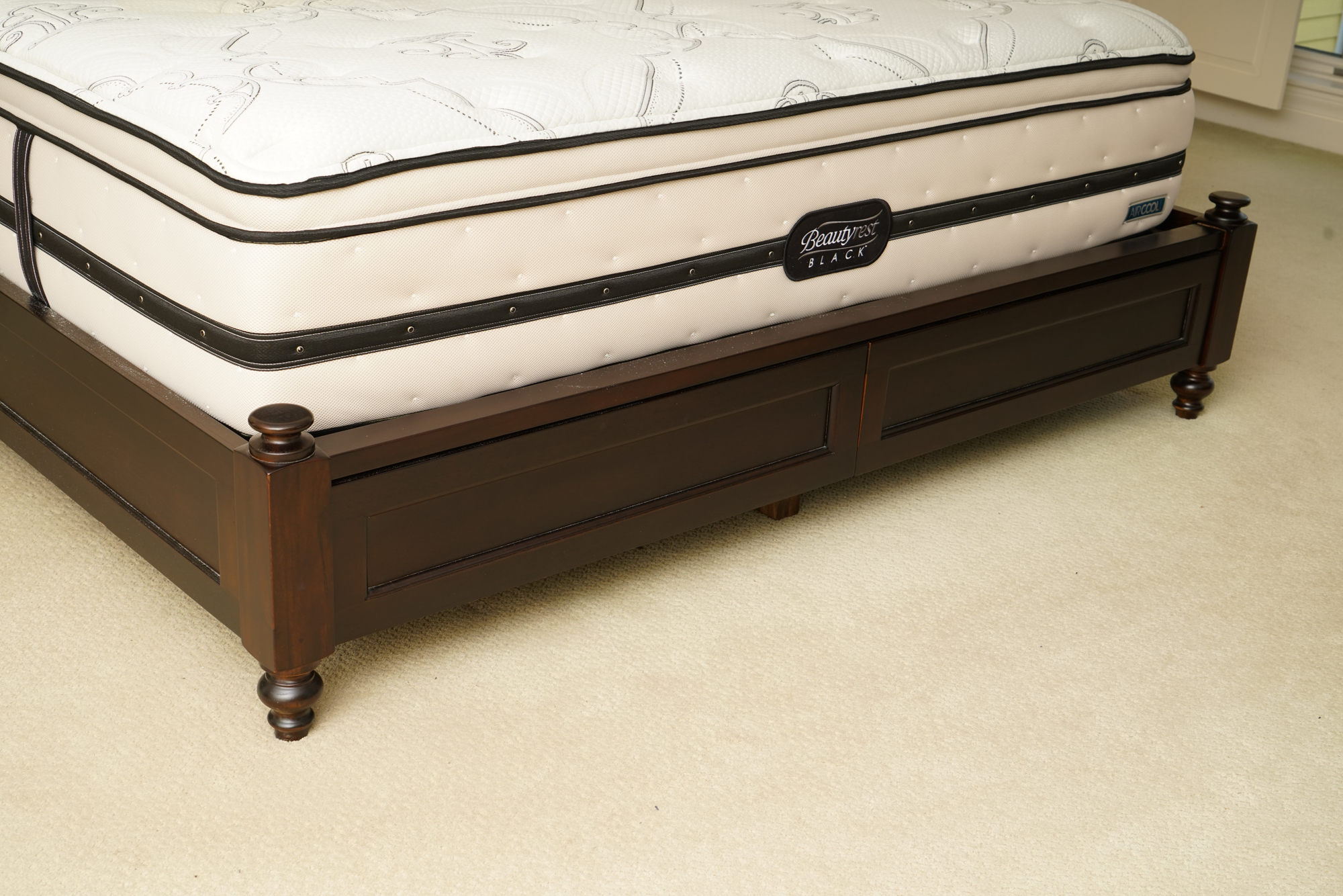King-Sized Sleigh Bed Frame with Storage