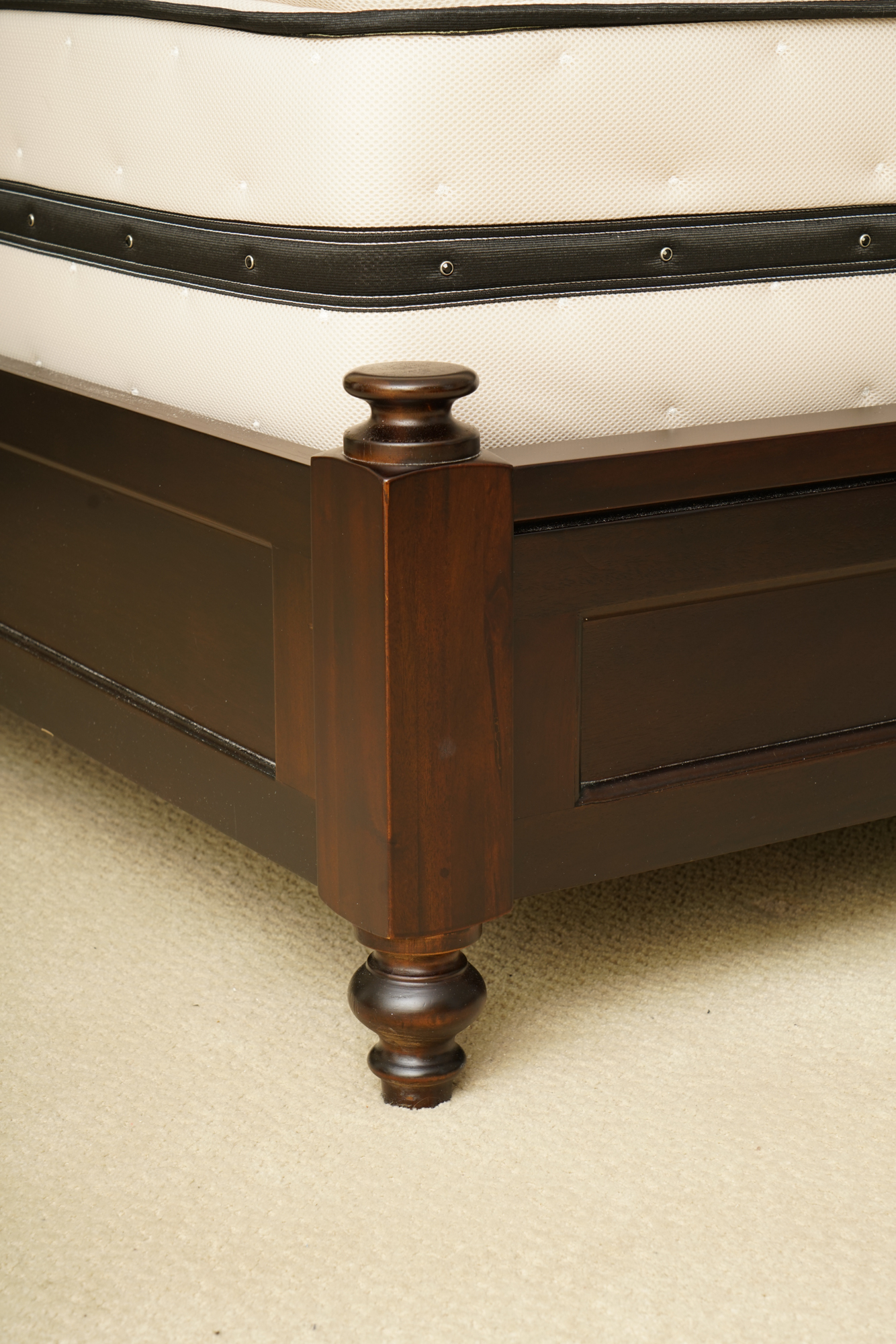 King-Sized Sleigh Bed Frame with Storage