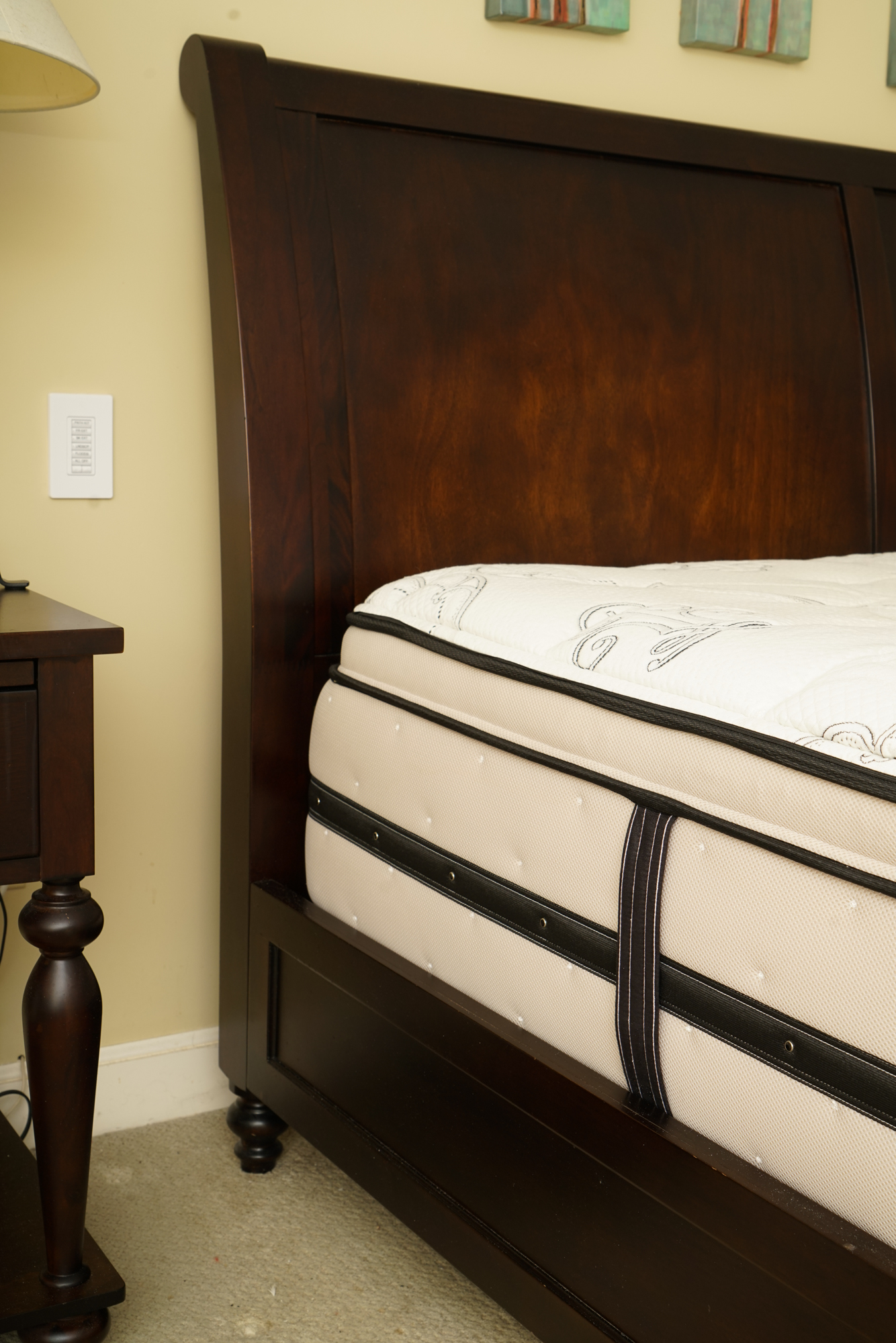 King-Sized Sleigh Bed Frame with Storage