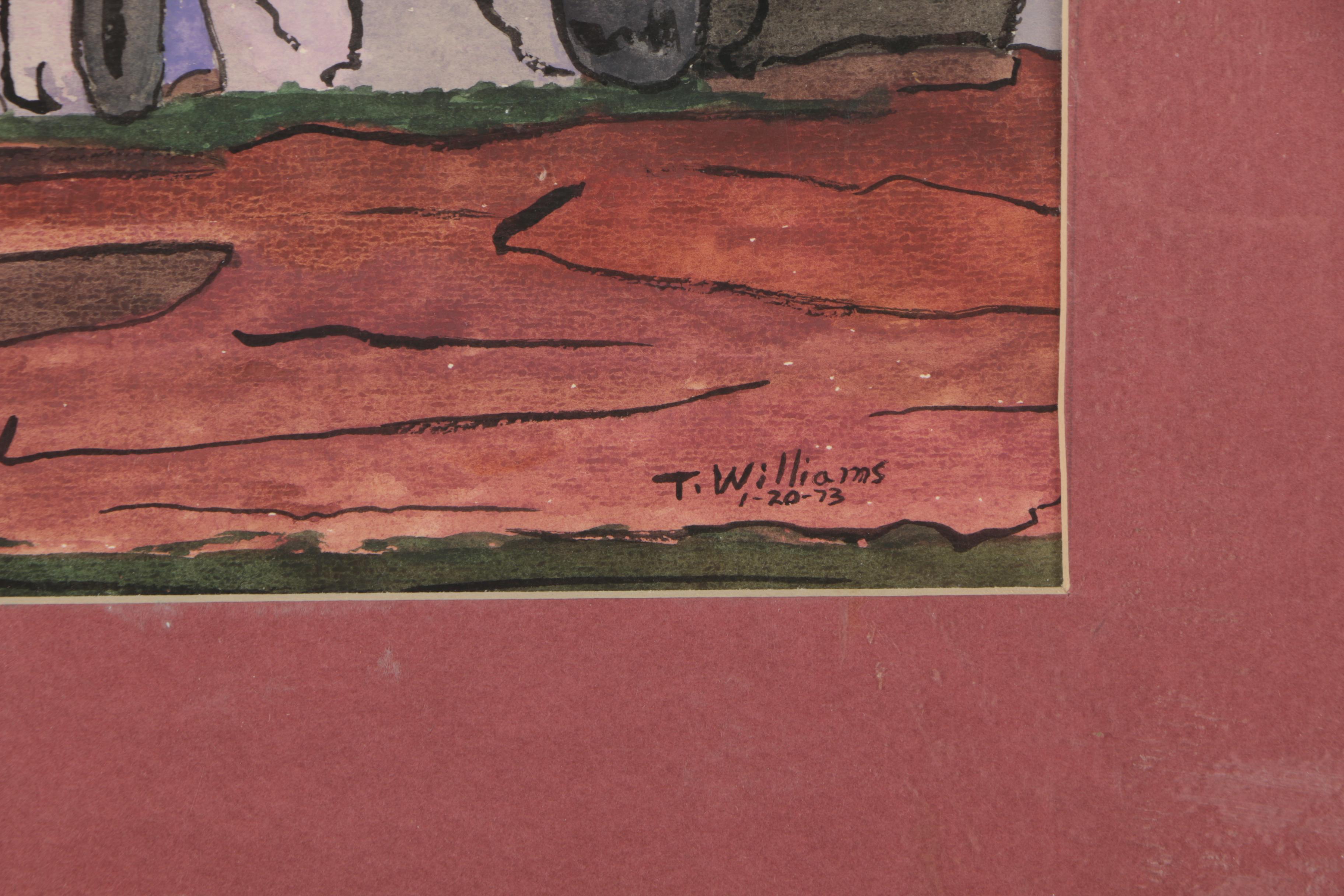 1973 T. Williams Watercolor Painting