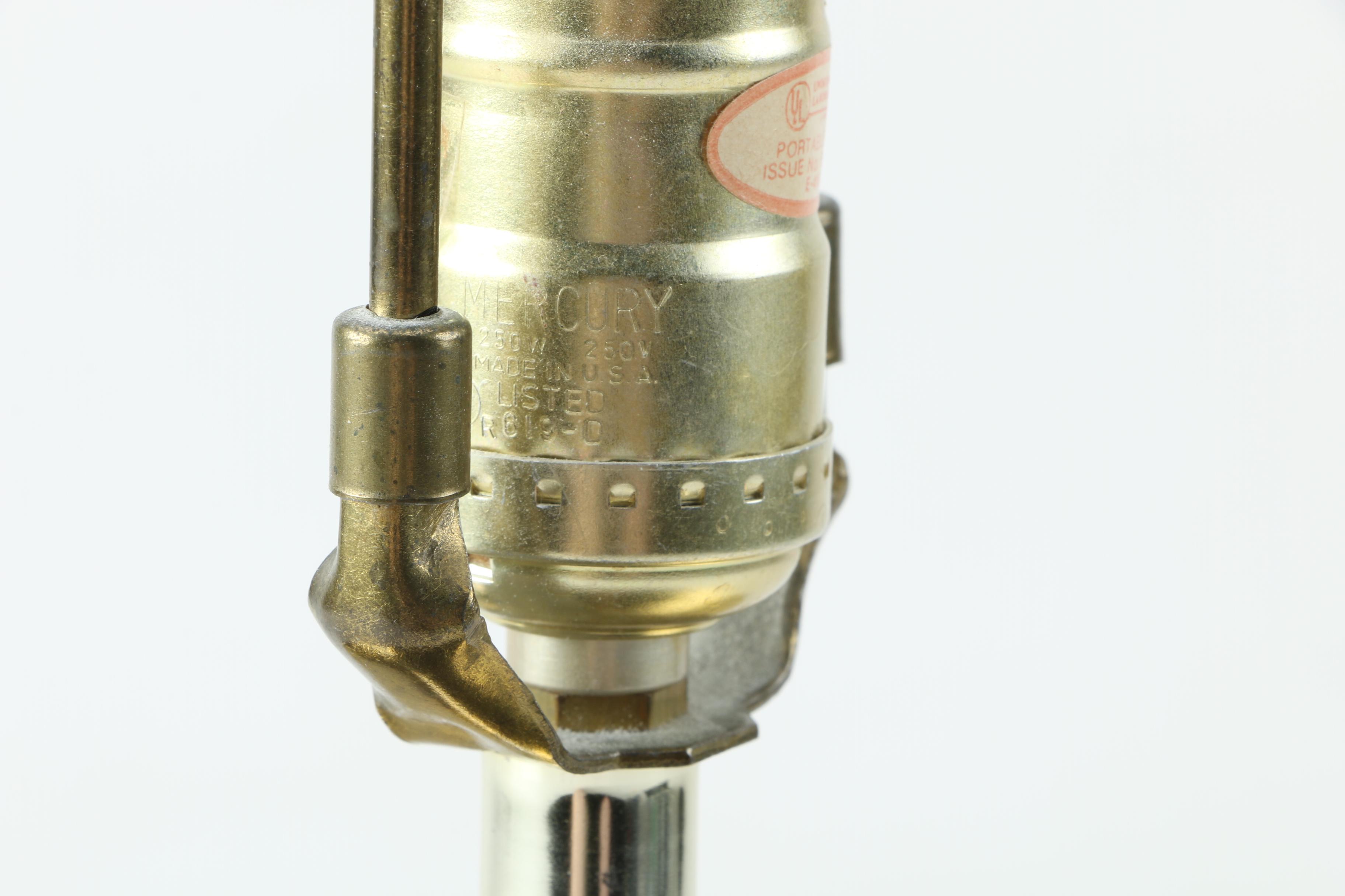 Cut Crystal and Brass Accent Lamp