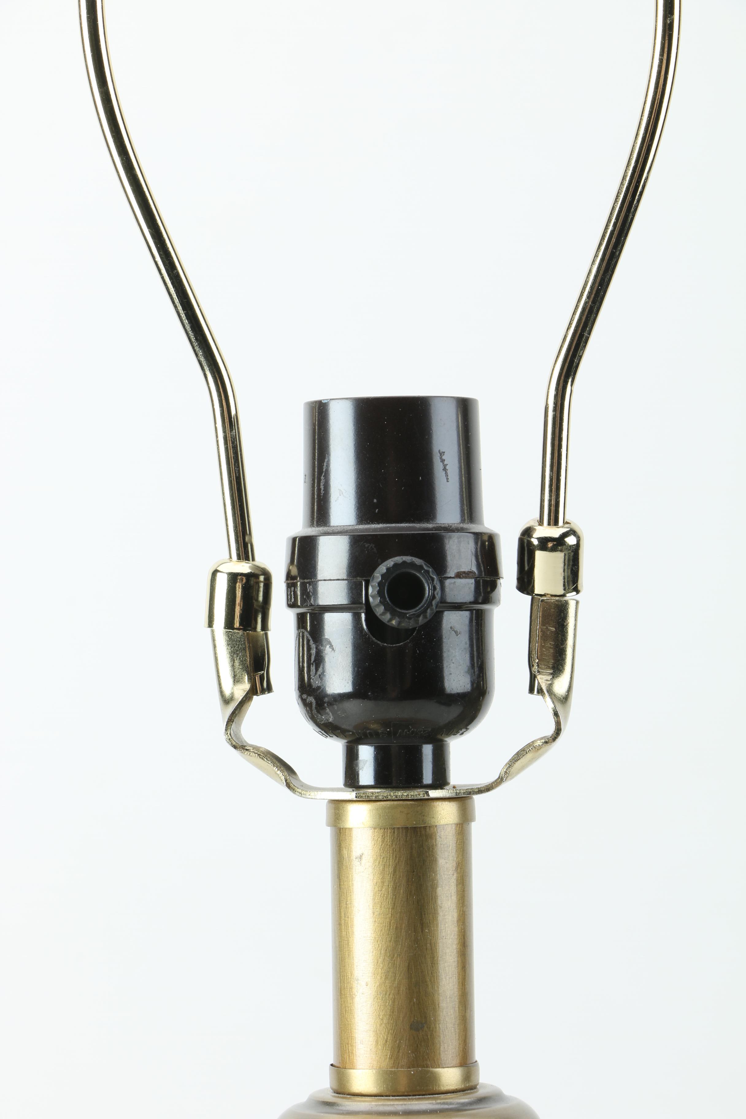 Brass Patina Candlestick Table Lamp