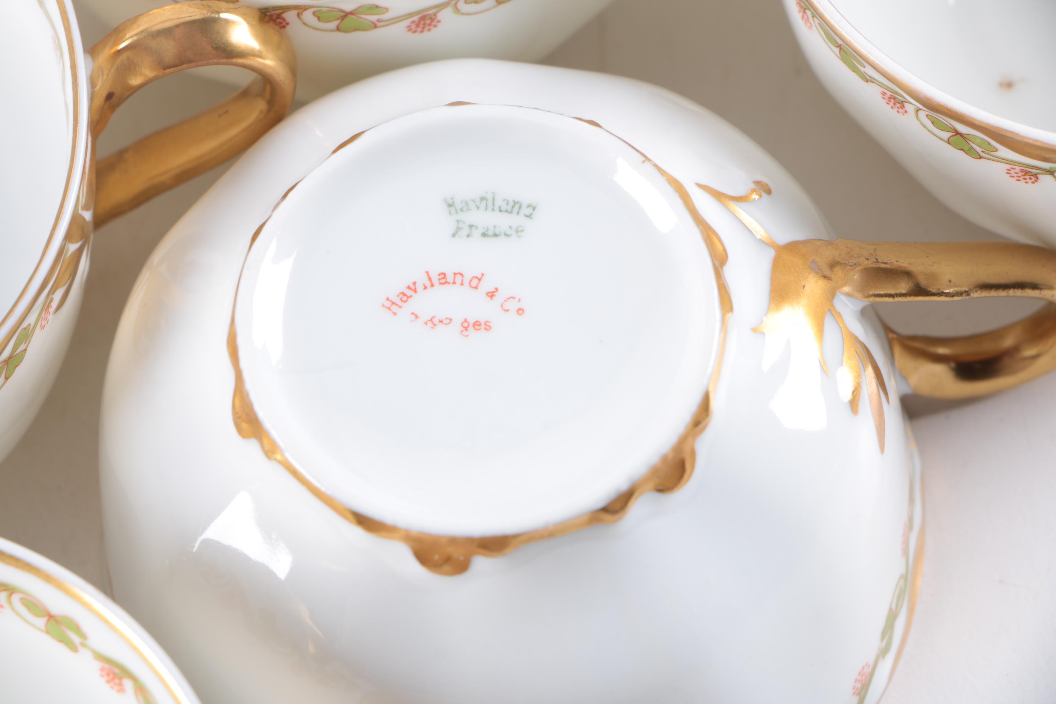 Haviland Limoges "Clover Leaf" Tableware